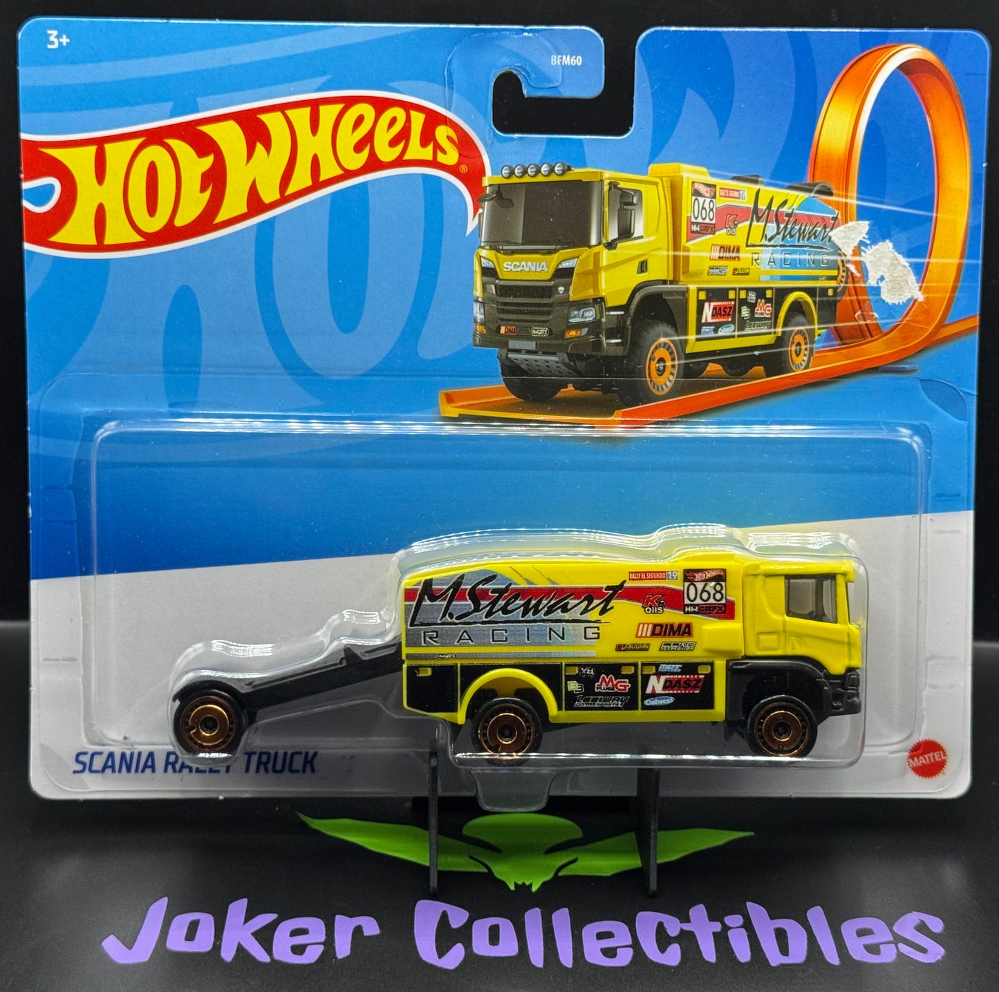 Hot Wheels Track Fleet Track Trucks Yellow Scania Rally Truck
