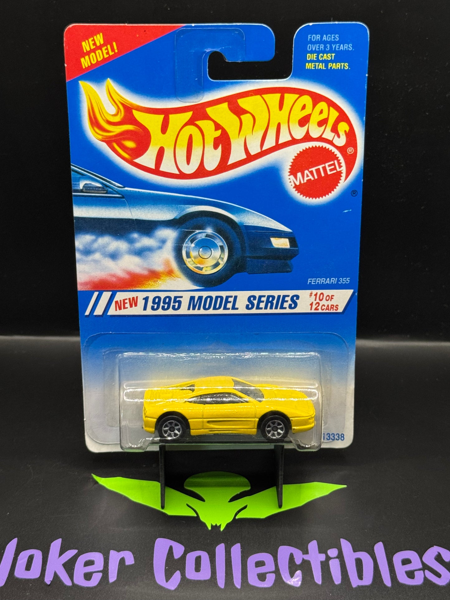 Hot Wheels New 1995 Model Series Yellow Ferrari 355 10 of 12 Collector #350 7 Spoke