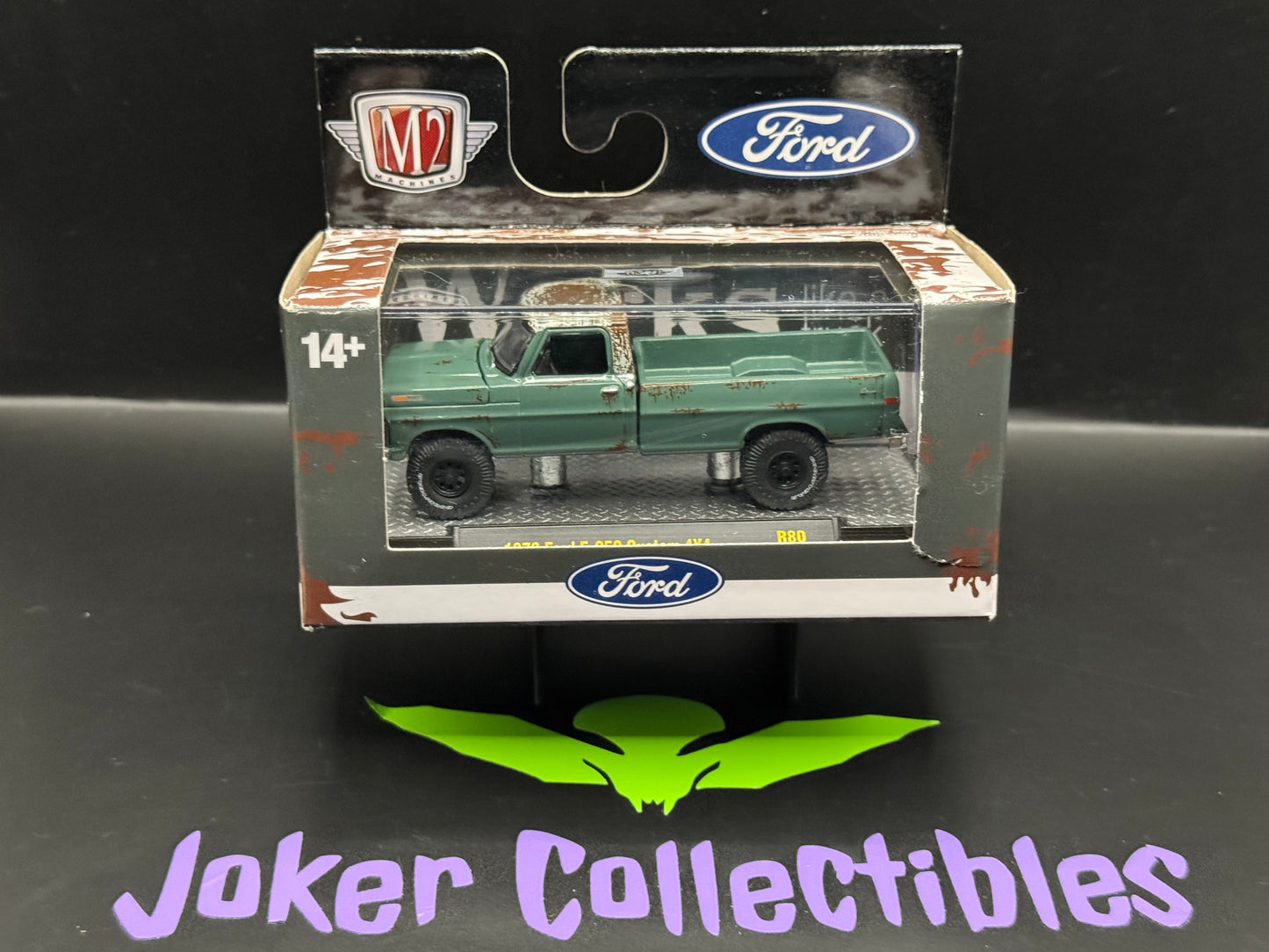 M2 Machines Green 1972 Ford F-250 Custom 4x4 R80 24-45