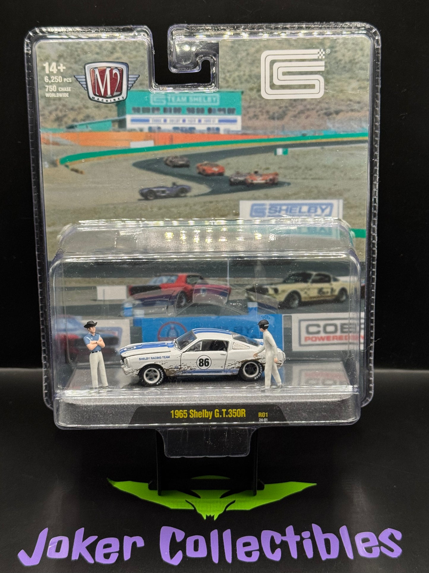 M2 Machines Diorama Shelby Racing Team 1965 Shelby G.T.350R R01 24-01