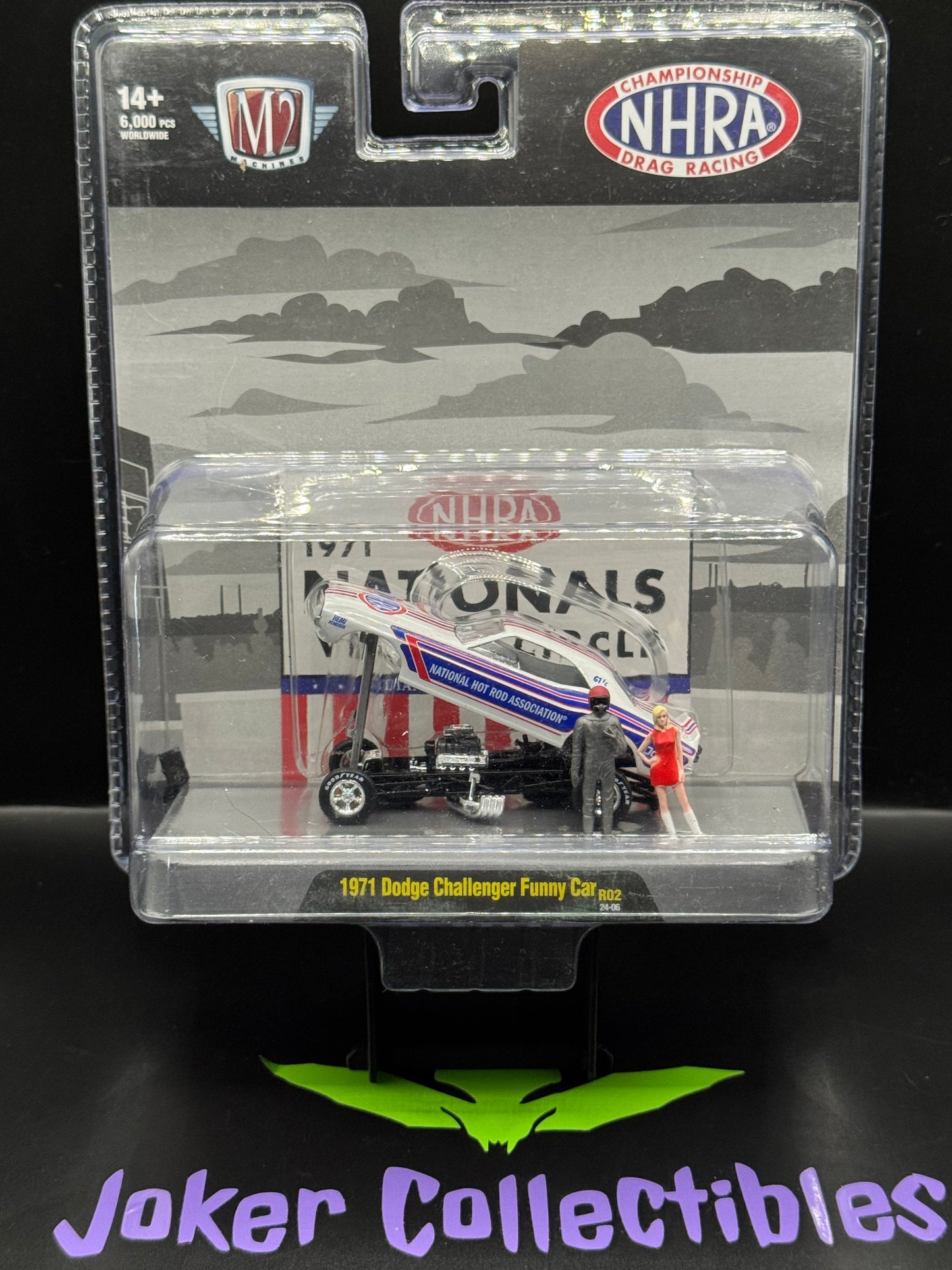 M2 Machines Diorama NHRA 1971 Dodge Challenger Funny Car R02 24-06