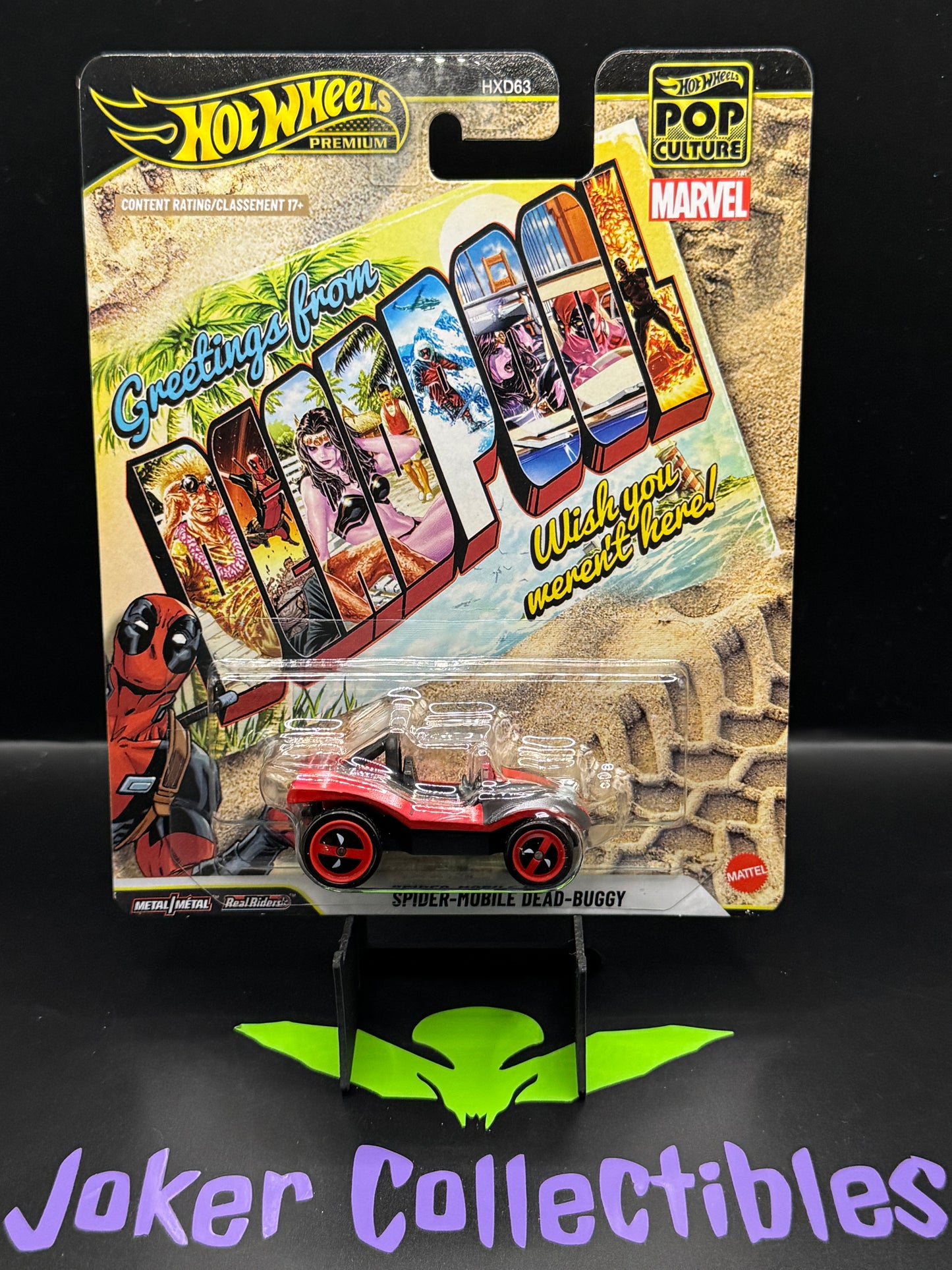 Hot Wheels Premium Pop Culture Marvel Deadpool Spider-Mobile Dead-Buggy