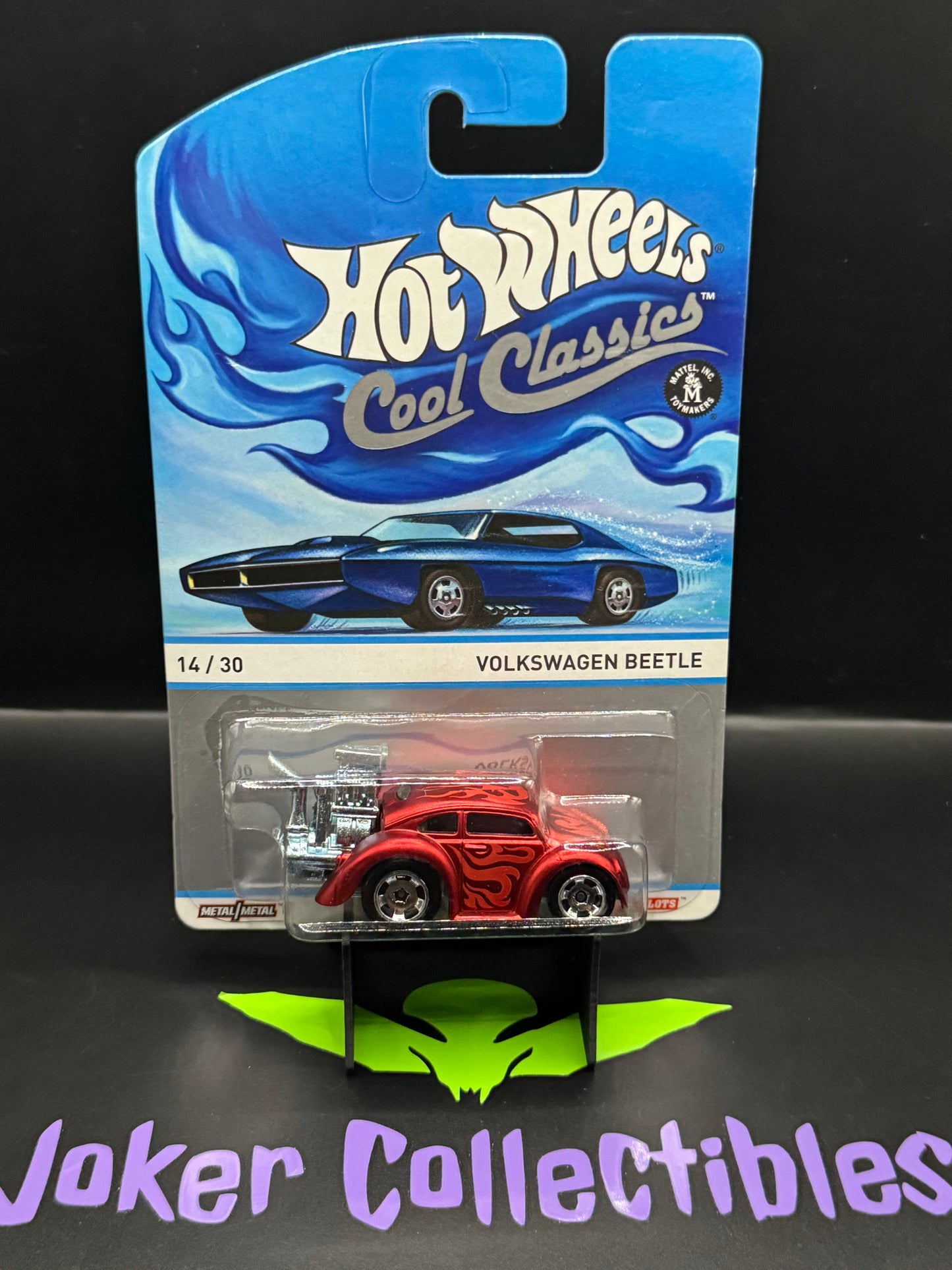 Hot Wheels Cool Classics Volkswagen Beetle 14/30 Blue Car Card Spectrafrost