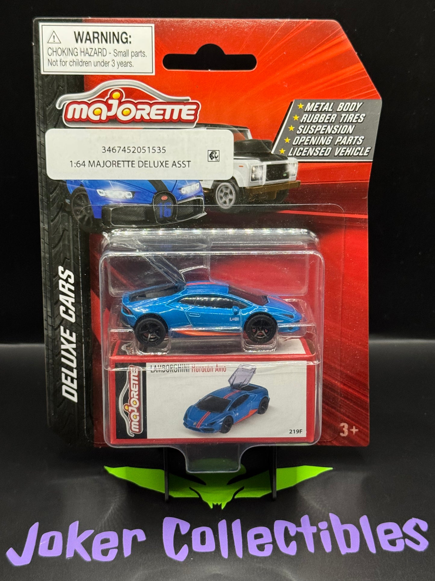 Majorette Deluxe Cars Blue Lamborghini Huracan Avio