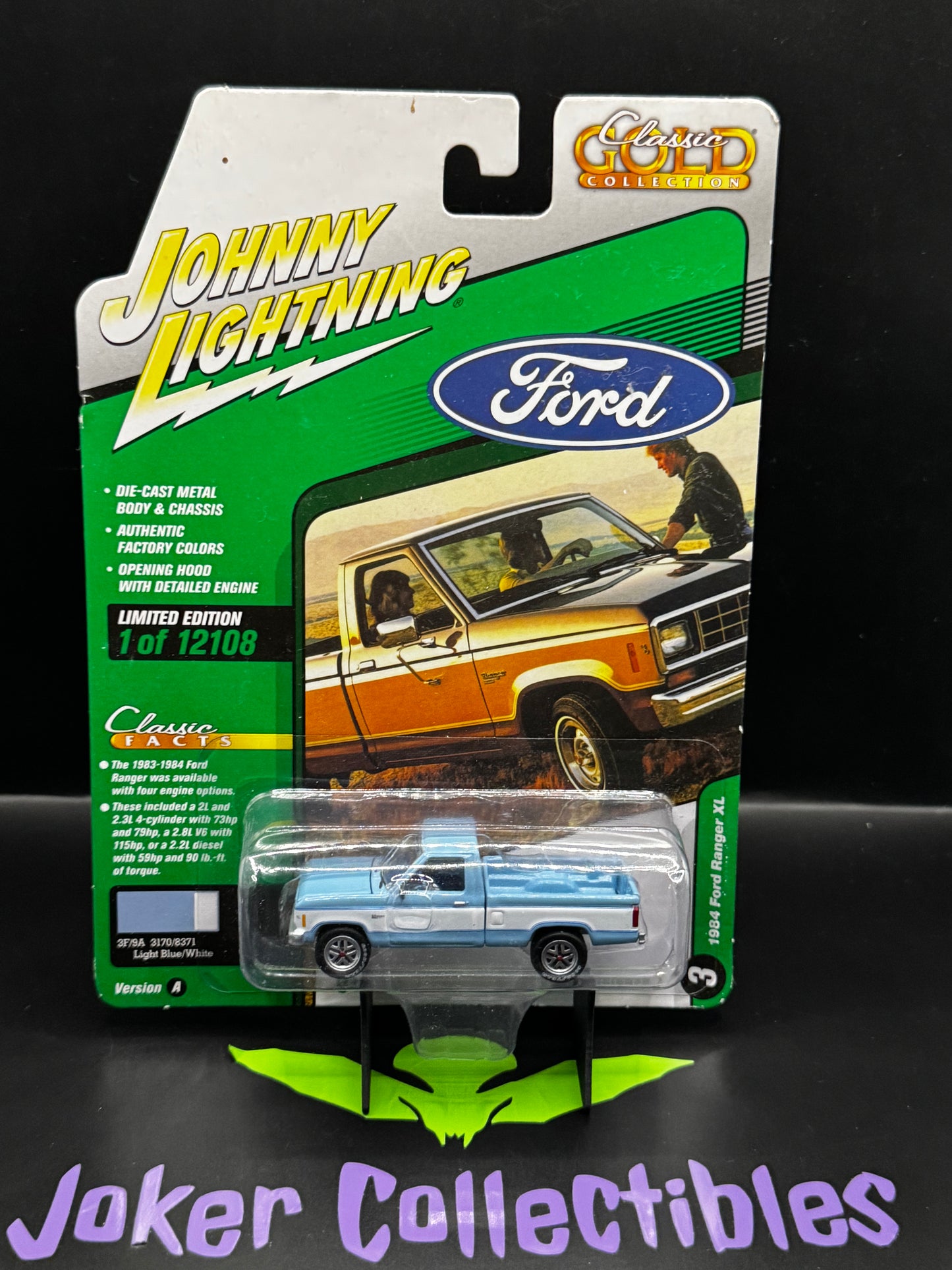 Johnny Lightning Classic Gold Collection 1984 Ford Ranger XL Light Blue/White # 3