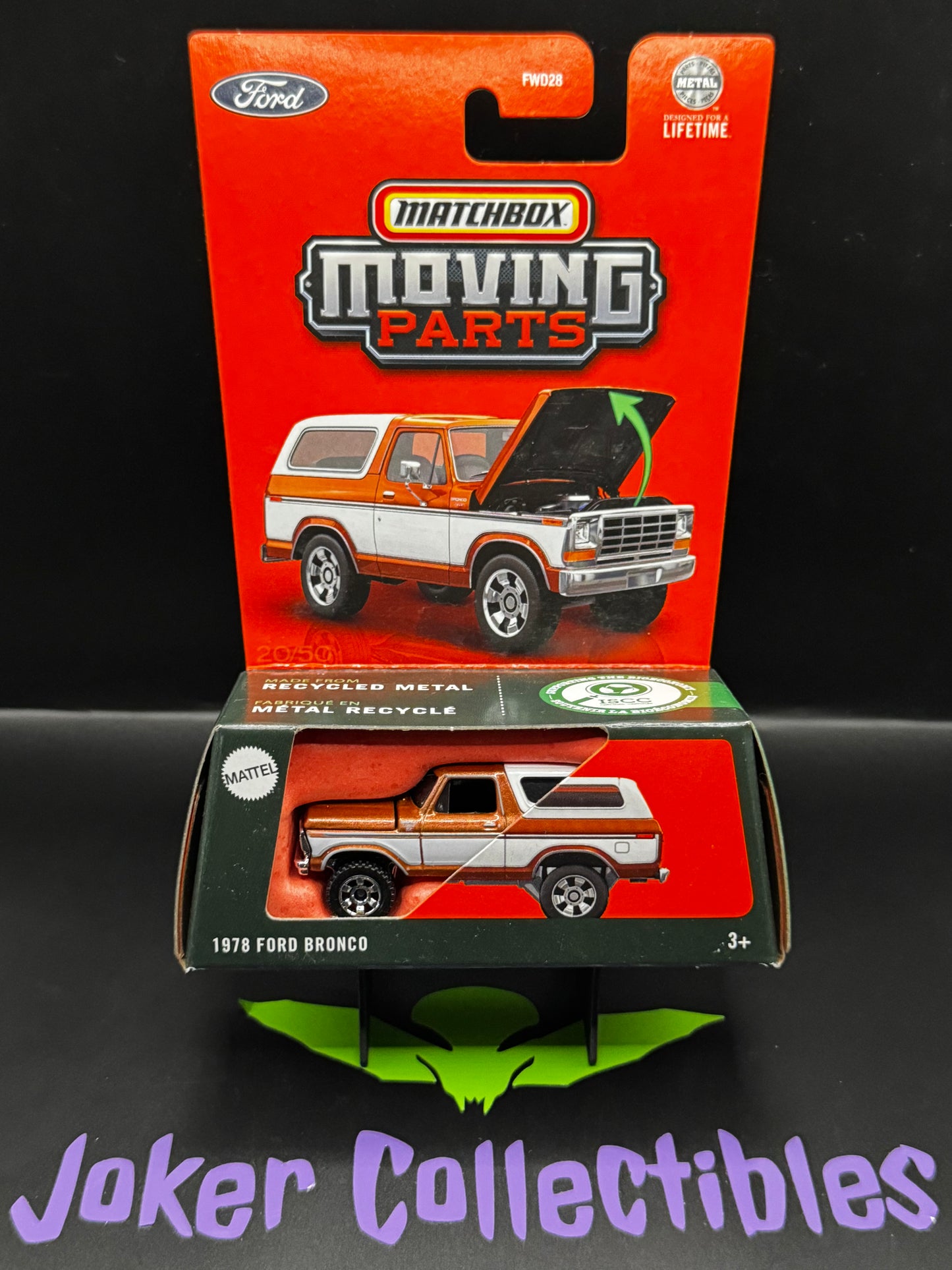 Matchbox Moving Parts Orange & White 1978 Ford Bronco