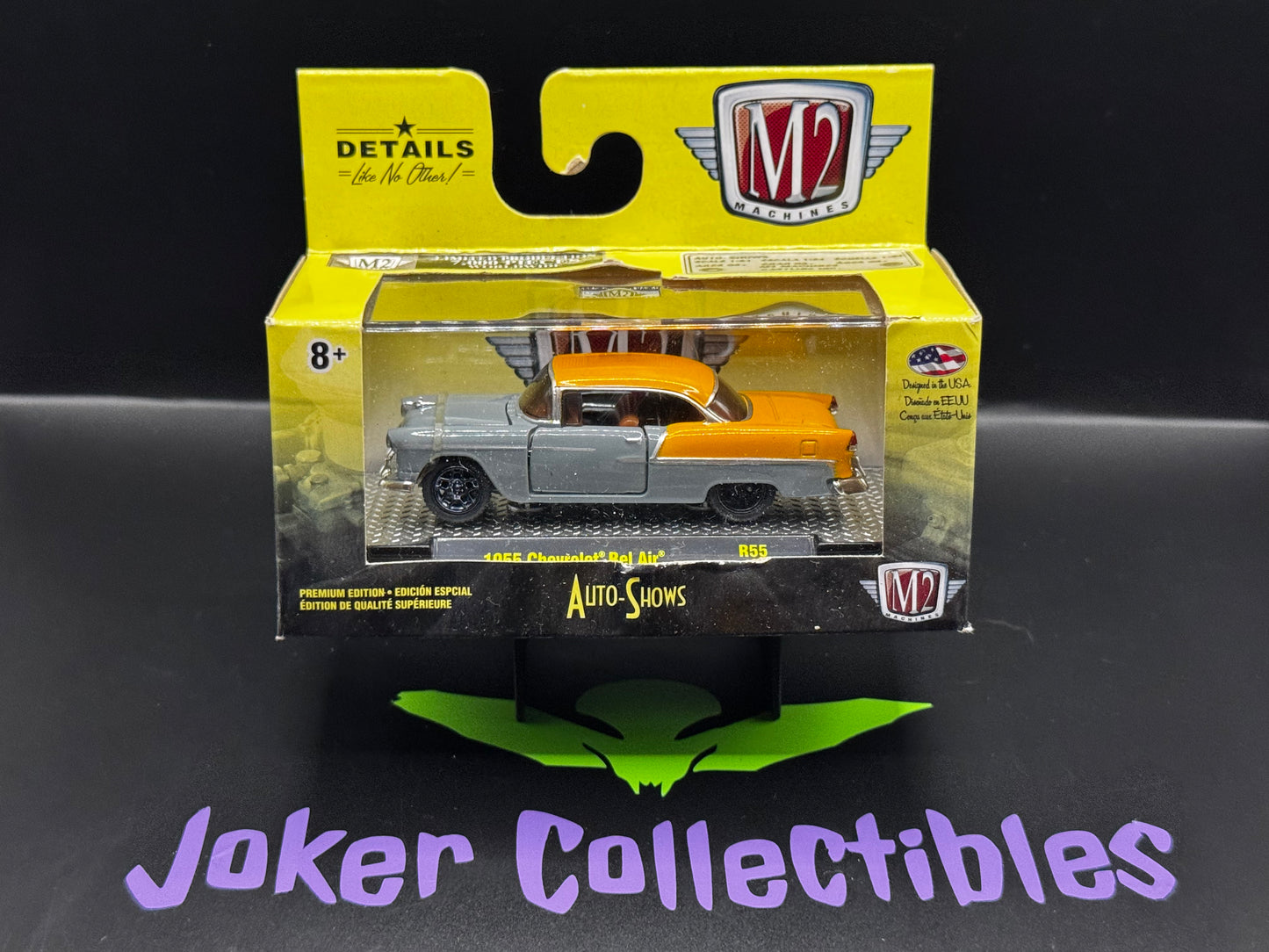 M2 Machines Auto-Shows Yellow & Grey 1955 Chevrolet Bel Air R55 19-24