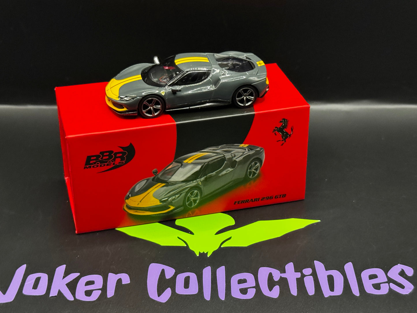 Mini GT x BBR Models Ferrari 296 GTB Assetto Fiorano Grigio Scuro Grey Limited Edition