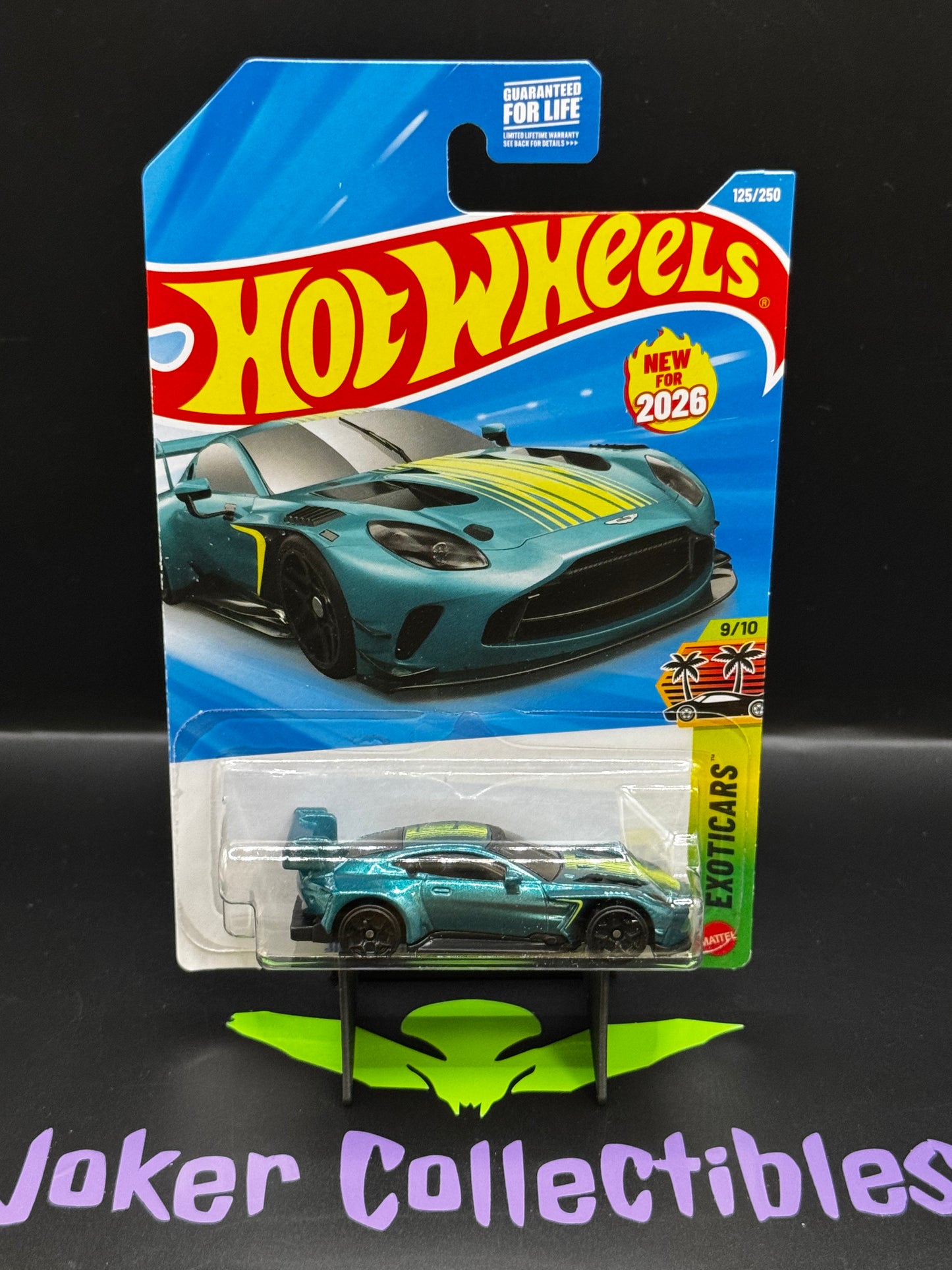 Hot Wheels 2026 Blue Green 2024 Aston Martin Vantage GT3 125/250 Exoticars 9/10 G Case
