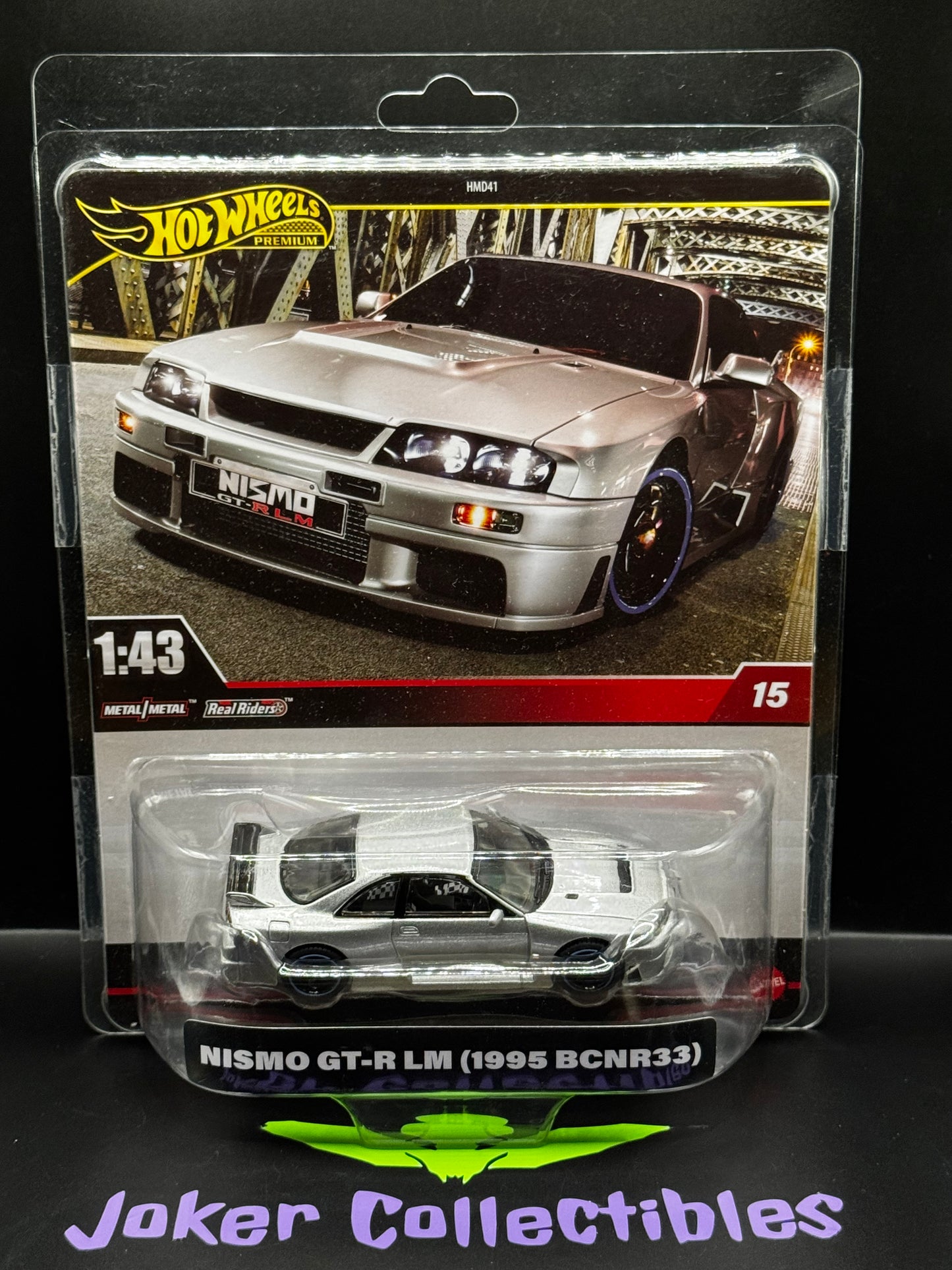 Hot Wheels Premium 1:43 Scale Nissan Skyline Nismo GT-R LM (1995 BCNR33) # 15