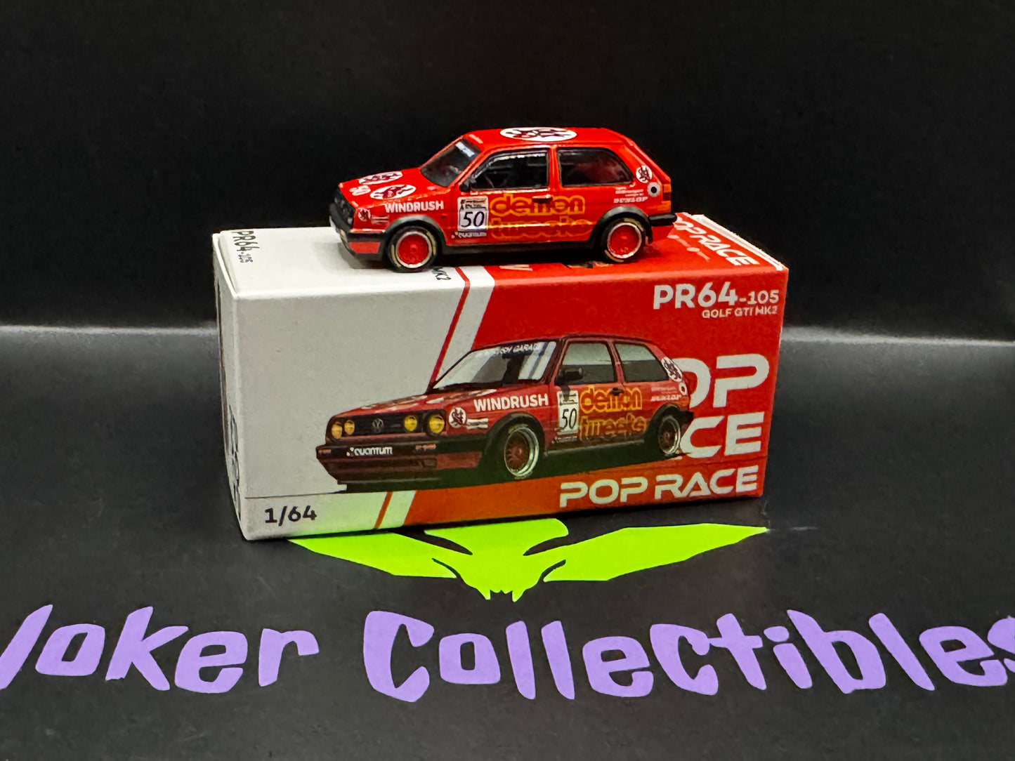 Pop Race Demon Tweeks Slick 50 Volkswagen Golf GTI MK2 Red PR64-105