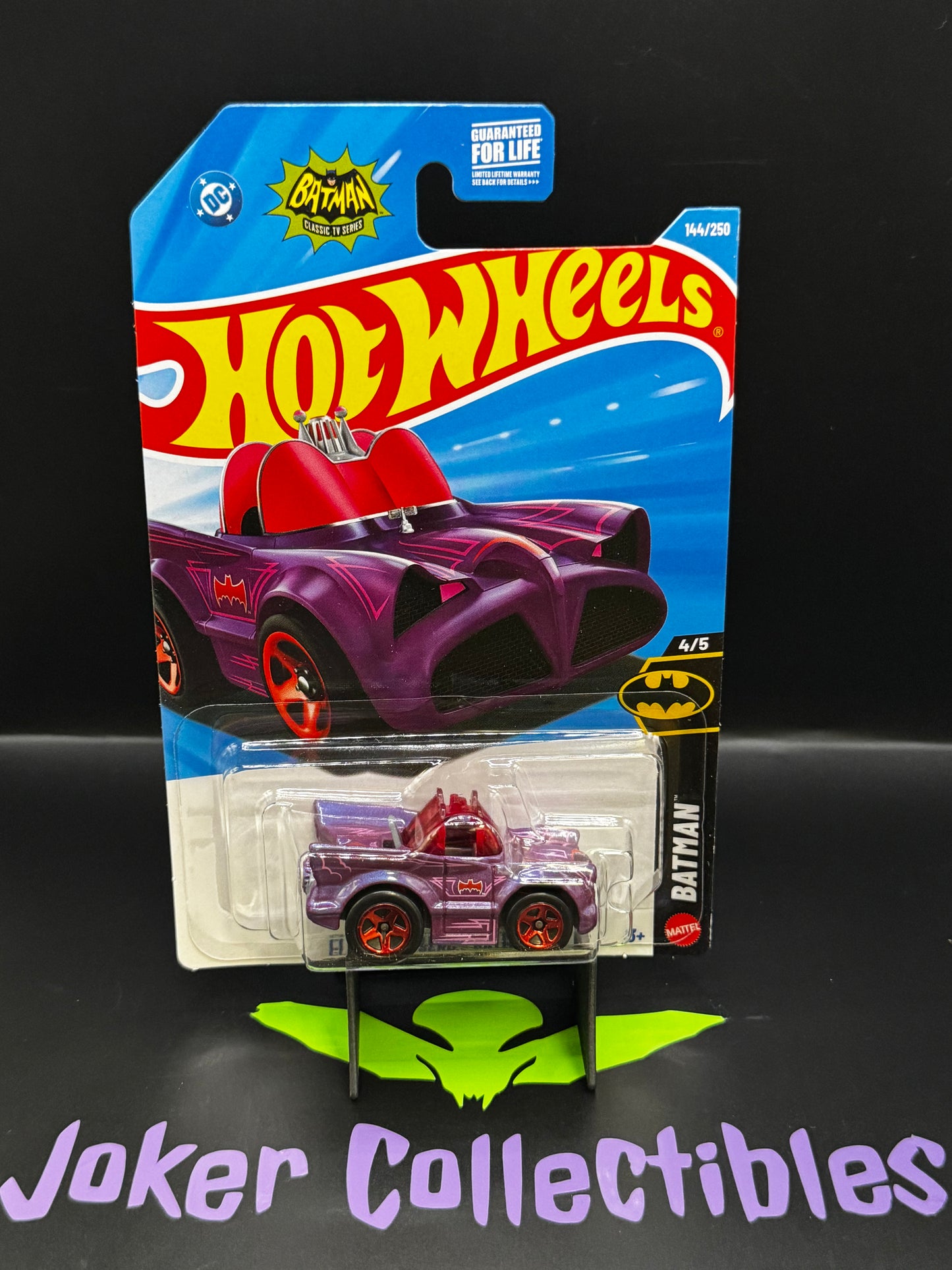 Hot Wheels 2026 Purple Tooned Classic TV Series Batmobile 144/250 Batman 4/5 H Case