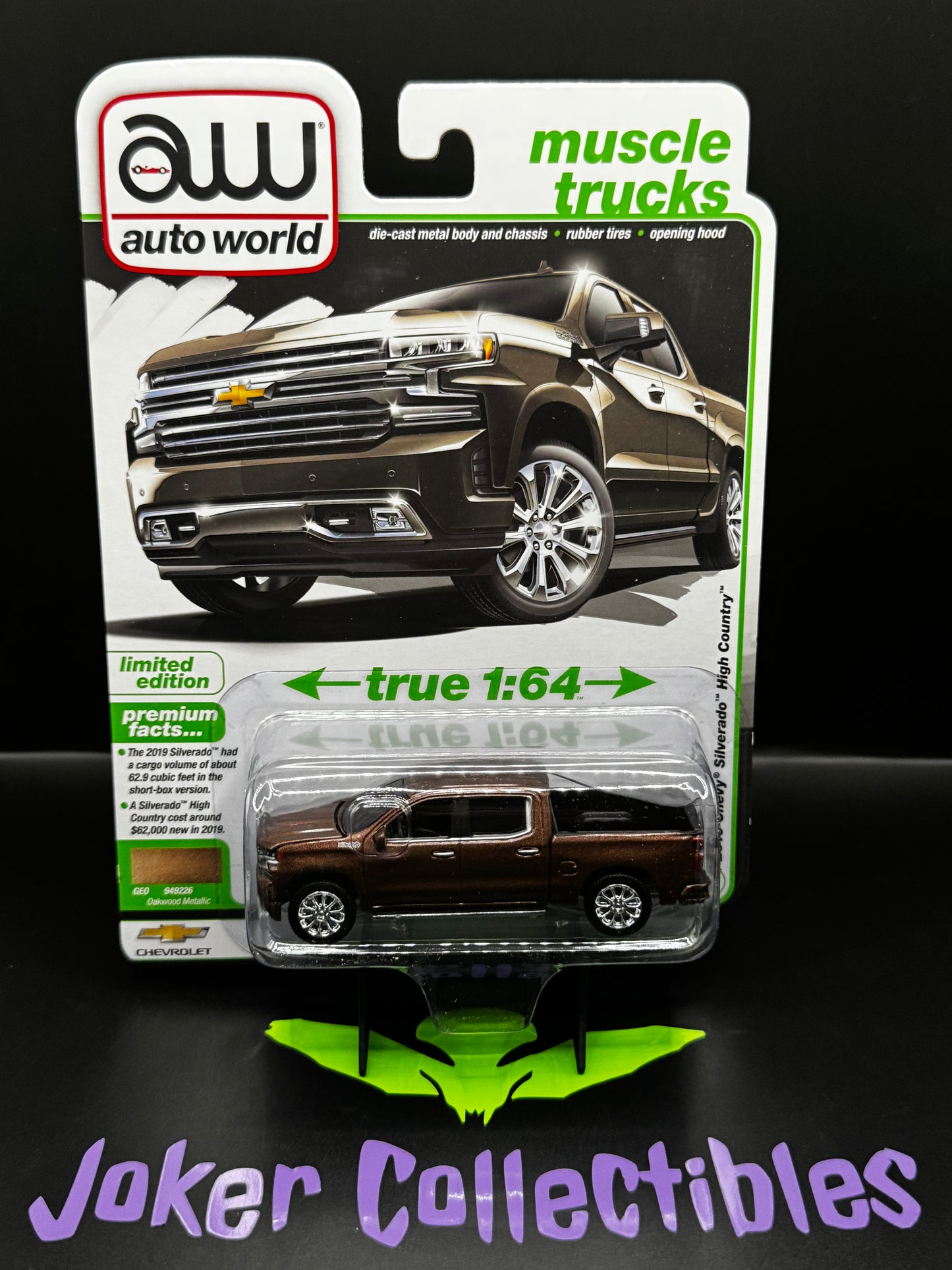 Auto World Muscle Trucks 2019 Chevy Silverado High Country Oakwood Metallic # 6