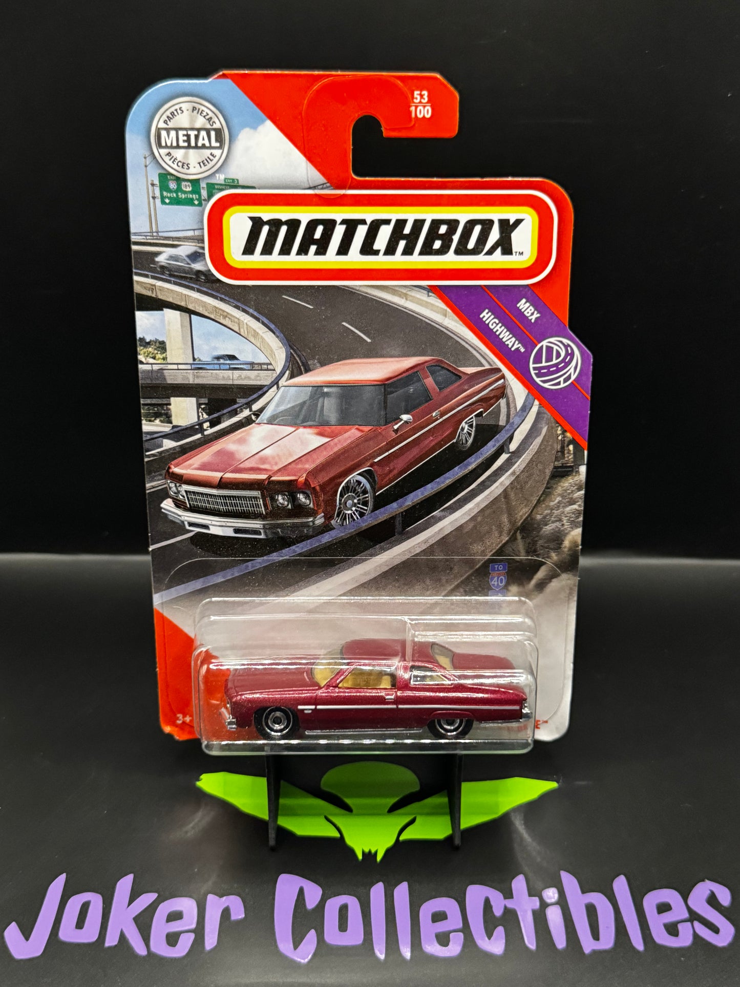 Matchbox Mauve '75 Chevy Caprice 53/100 MBX Highway