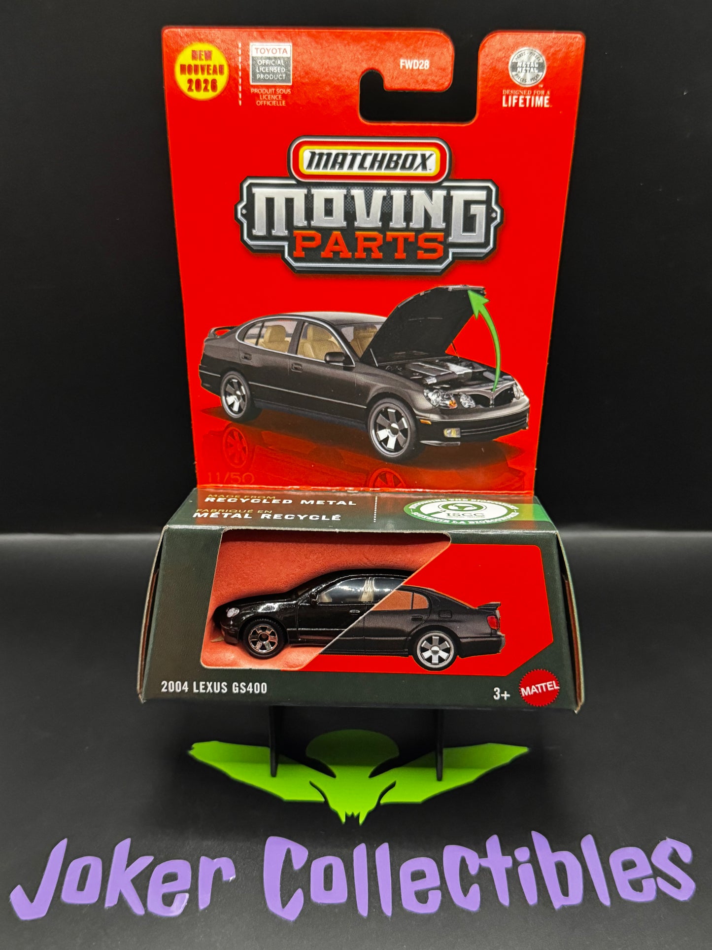 Matchbox 2026 Moving Parts Black 2004 Lexus GS400