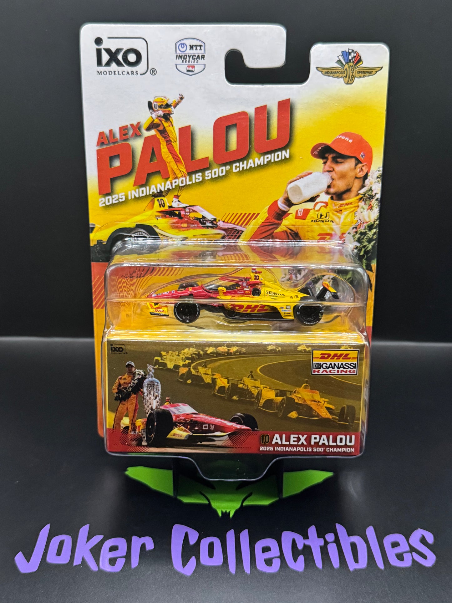 IXO Models 2025 109th Indianapolis 500 Champion Winner #10 Alex Palou Chip Ganassi Racing DHL