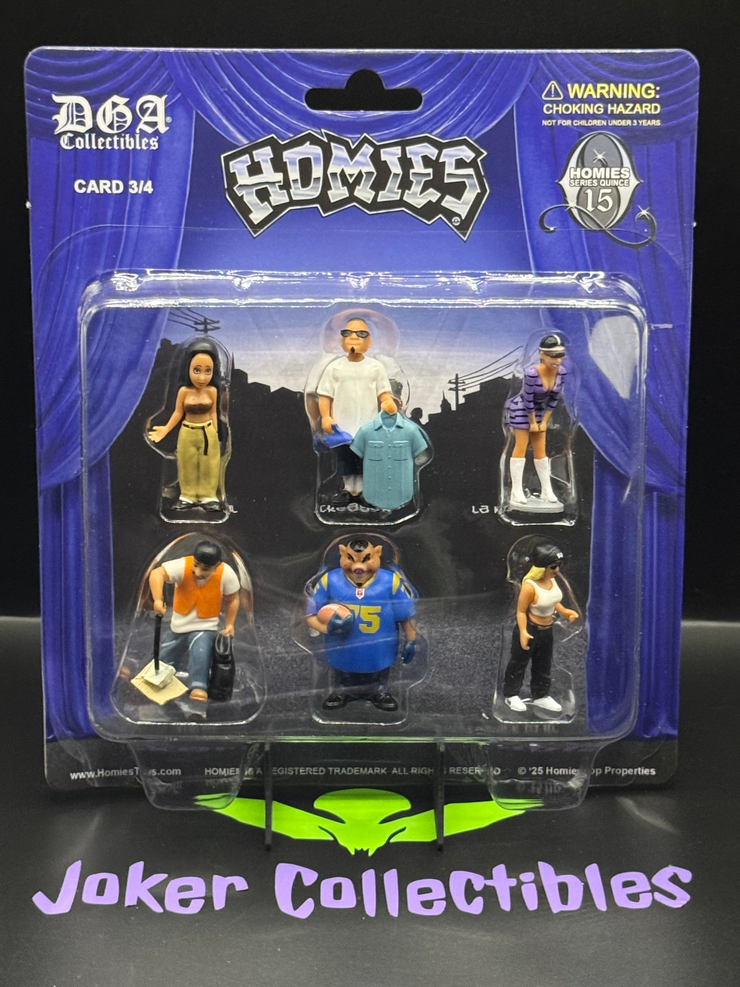 DGA Collectibles Homies Figures 1.75″ Series 15 Quince Set of 6 Figures Card 3/4