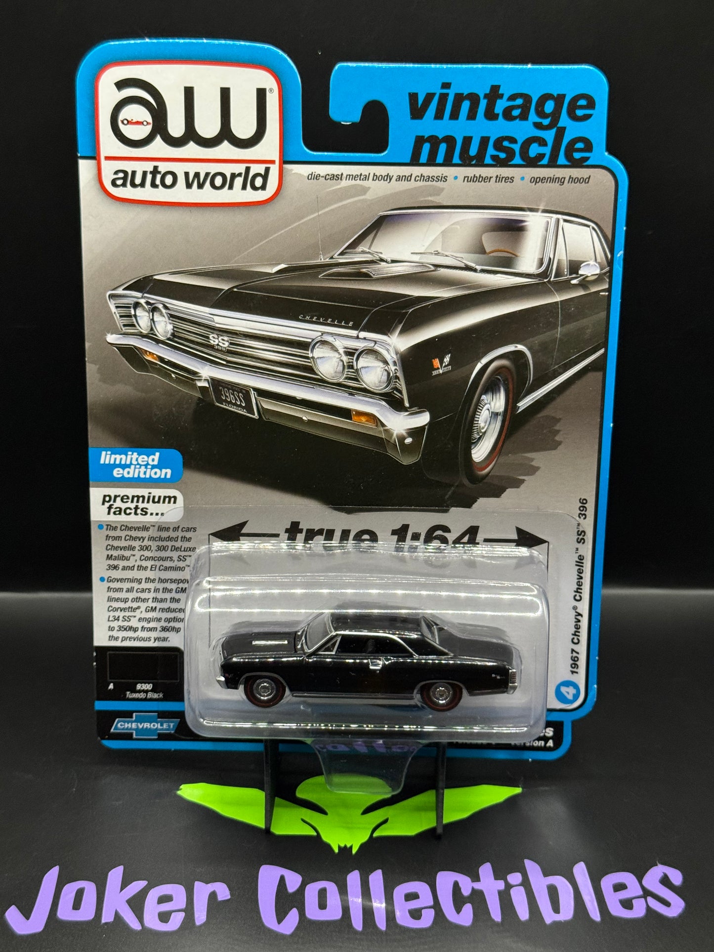 Auto World Vintage Muscle 1967 Chevy Chevelle SS 396 Tuxedo Black # 4