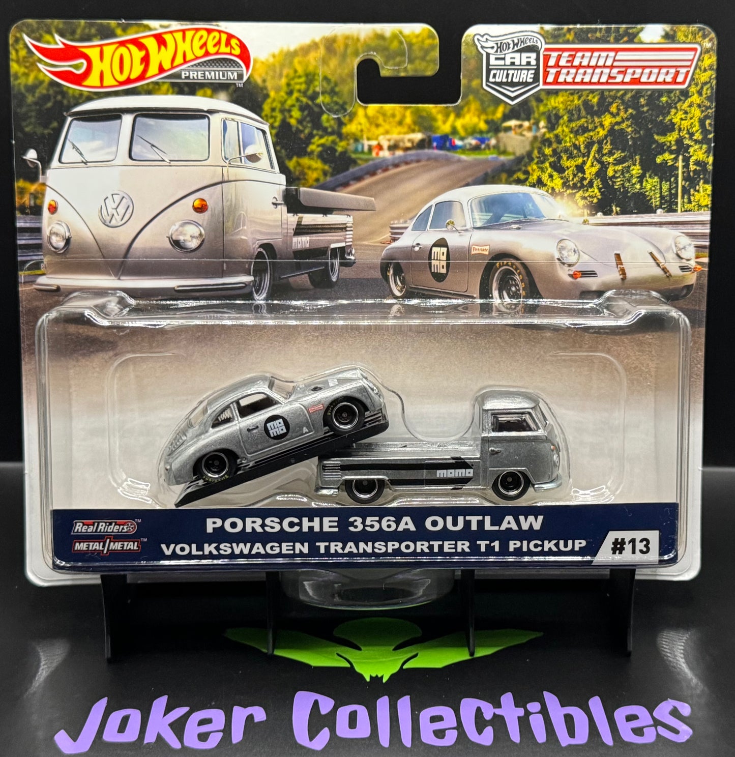 Hot Wheels Team Transport Porsche 956A Outlaw & Volkswagen Transporter T1 Pickup # 13