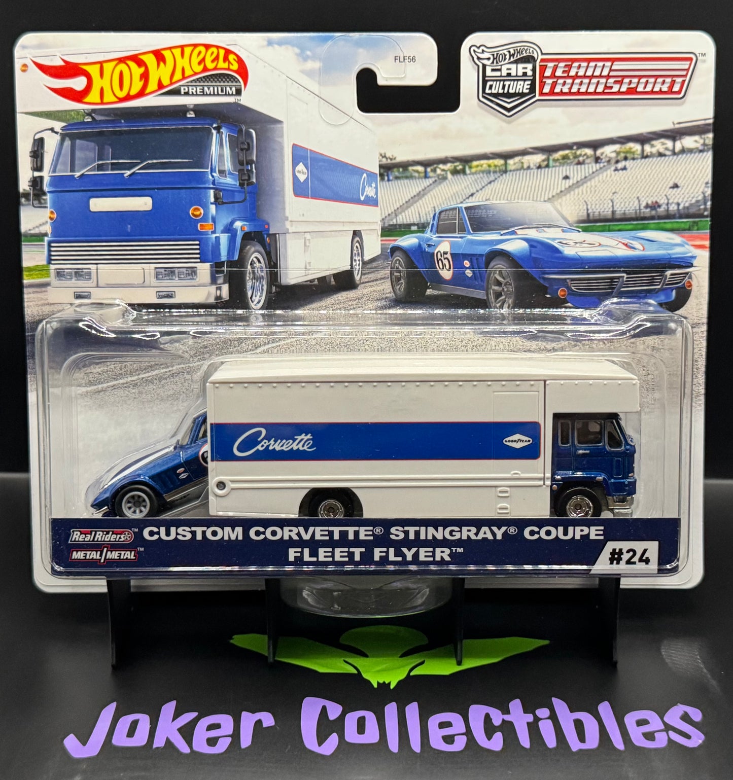 Hot Wheels Team Transport Custom Corvette Stingray Coupe & Fleet Flyer # 24