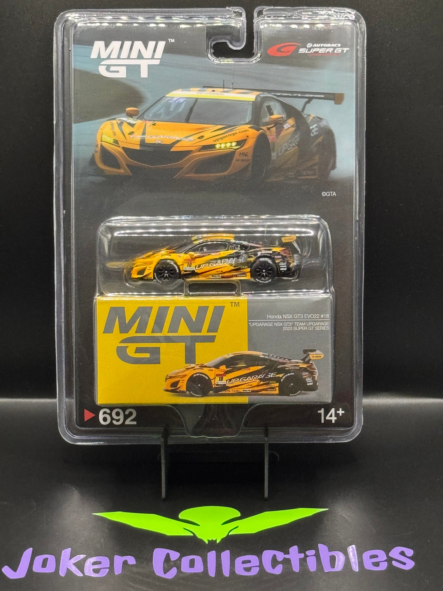 Mini GT #692 Honda NSX GT3 EVO22 #18 TEAM UPGARAGE 2023 SUPER GT SERIES