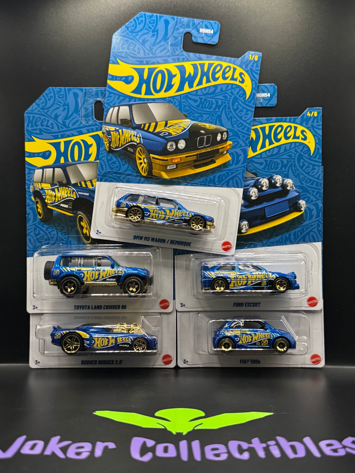 Hot Wheels Blue & Gold 2026 58th Anniversary Mix 2 Set of 5 HDH54-956K