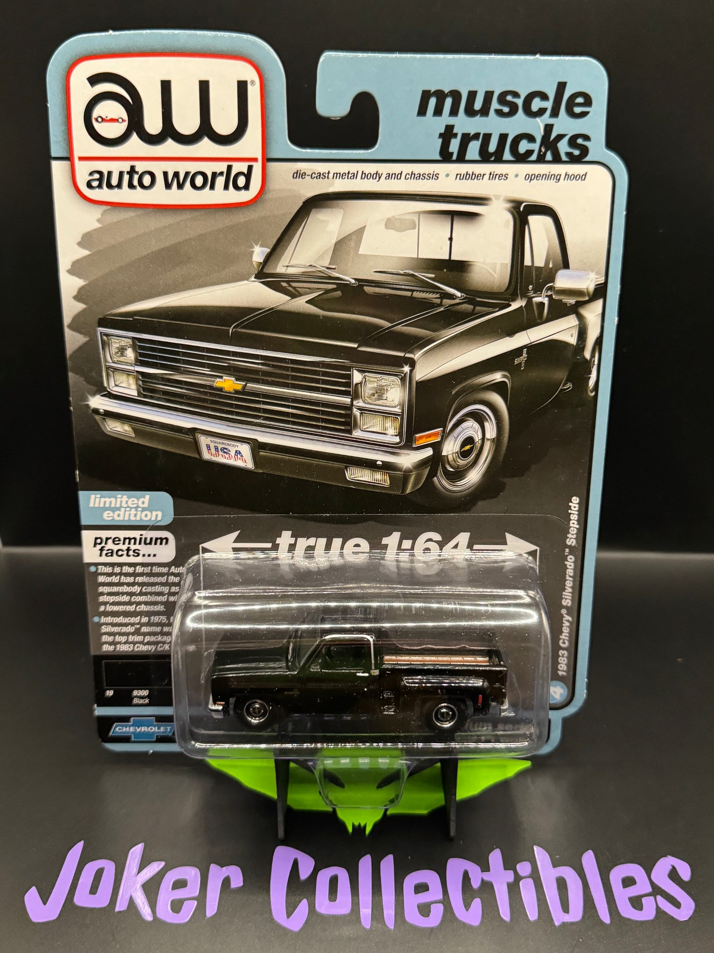 Auto World Muscle Trucks 1983 Chevy Silverado Stepside Black # 4