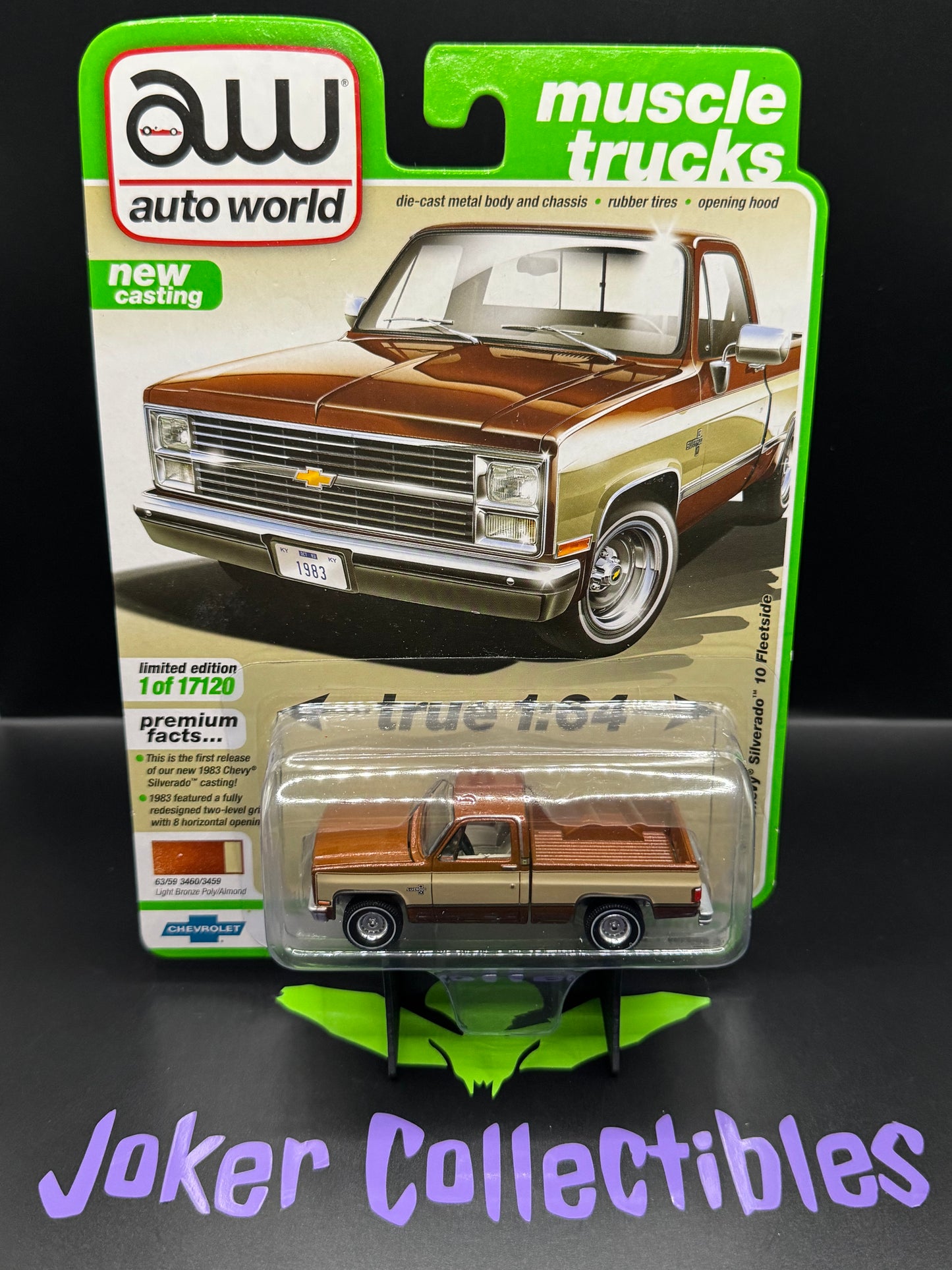 Auto World Muscle Trucks 1983 Chevy Silverado 10 Fleetside Light Bronze Poly Almond # 2
