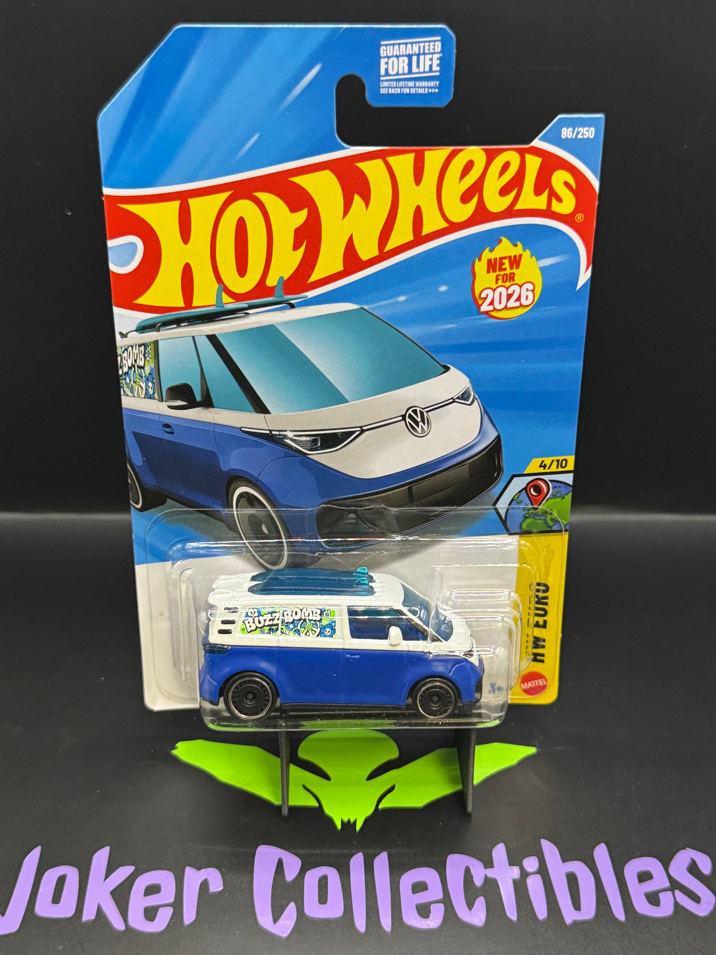 Hot Wheels 2026 Blue White VW ID. Buzz Bomb 86/250 HW Euro 4/10 H Case