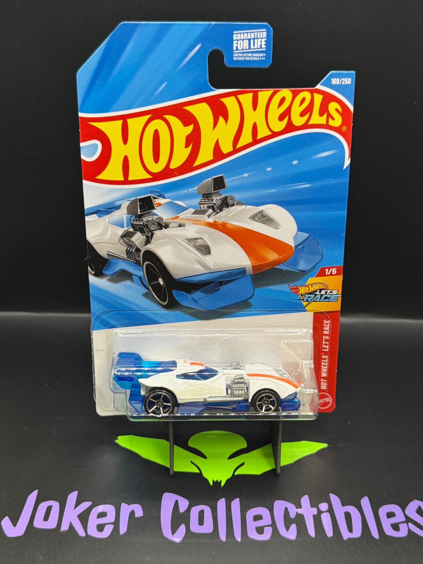 Hot Wheels 2026 White Blue Super Twin Mill 169/250 Hot Wheels Let's Race 1/5 H Case