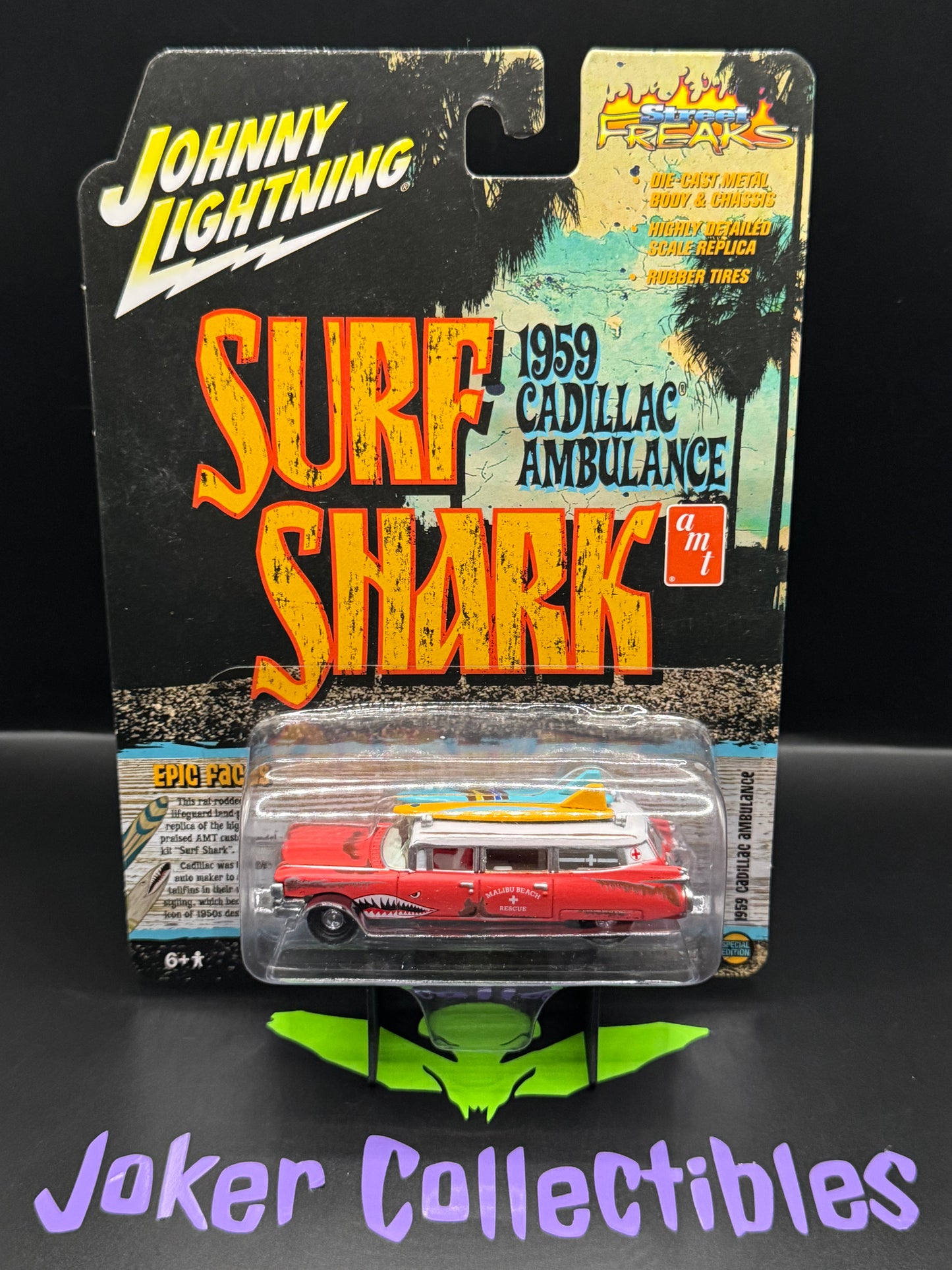 Johnny Lightning Street Freaks Surf Shark 1959 Cadillac Ambulance Hobby Exclusive