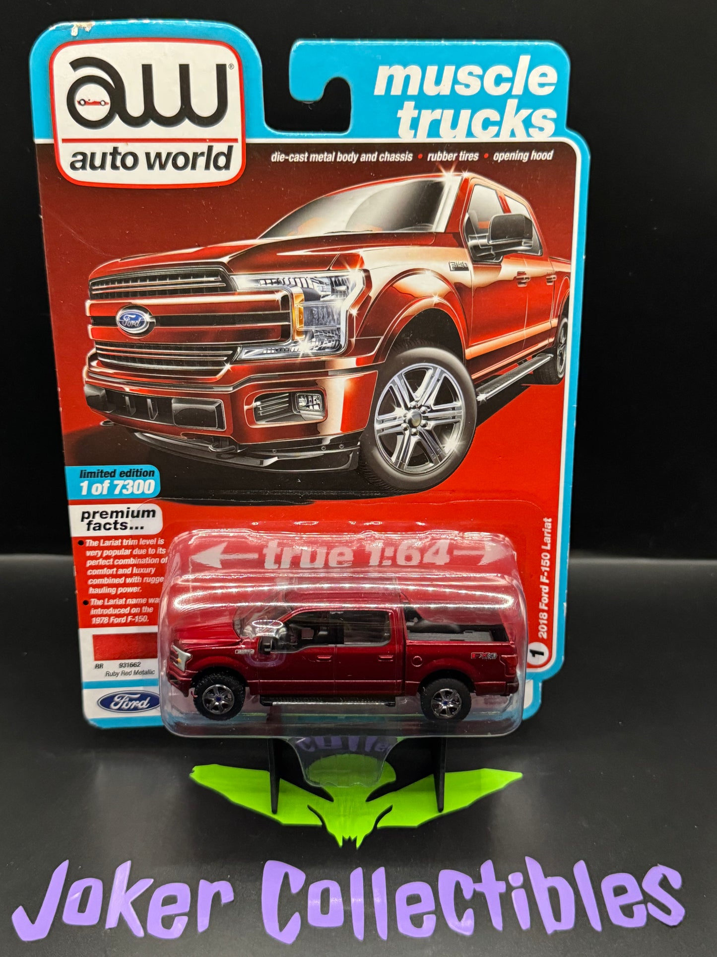 Auto World Muscle Trucks 2018 Ford F-150 Lariat Ruby Red Metallic # 1