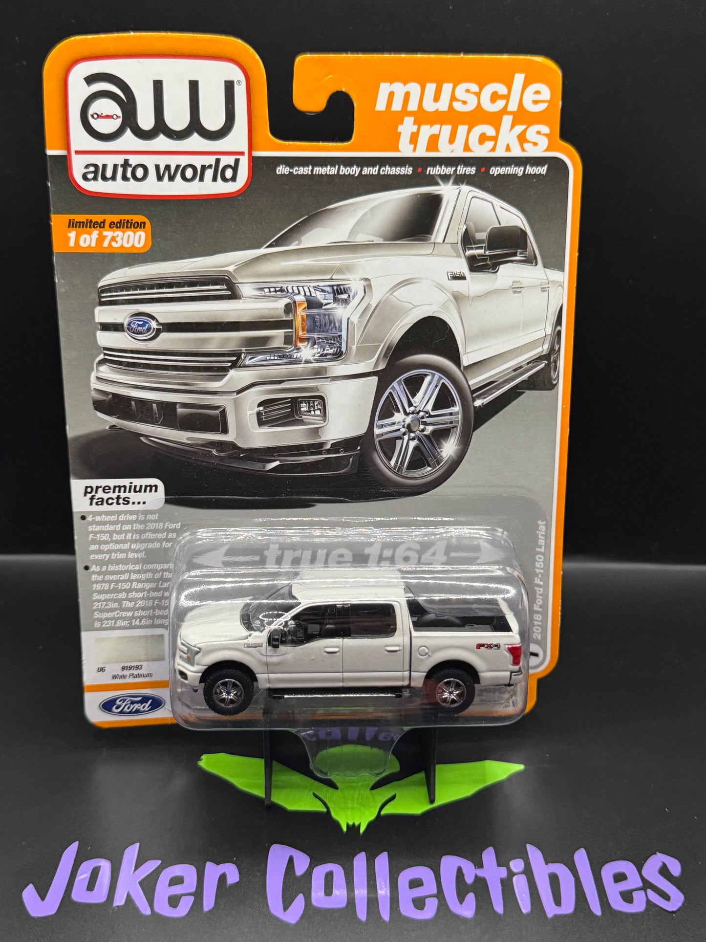 Auto World Muscle Trucks 2018 Ford F-150 Lariat White Platinum # 1