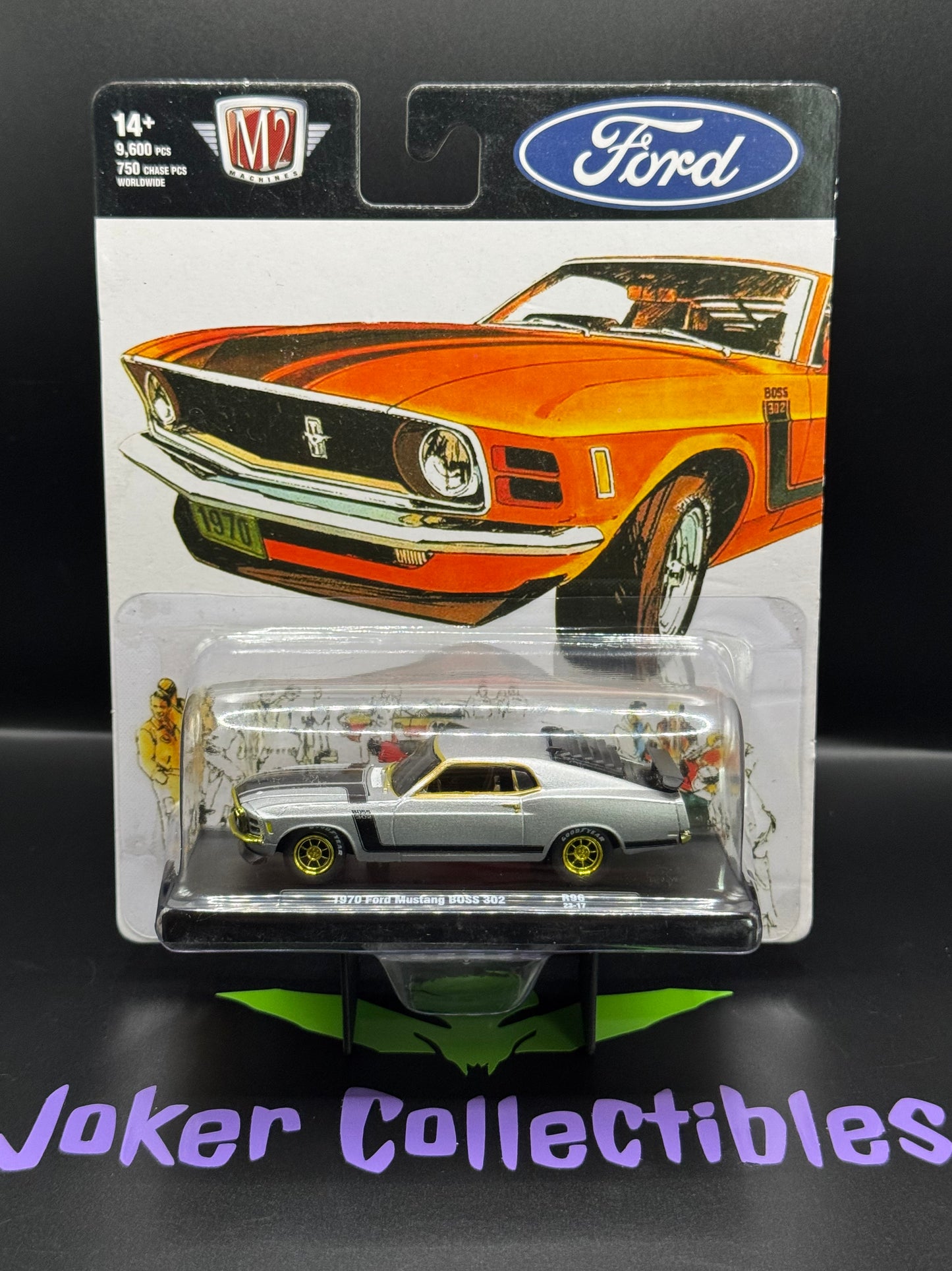 M2 Machines Auto-Drivers Chase Silver 1970 Ford Mustang Boss 302 R96 23-17