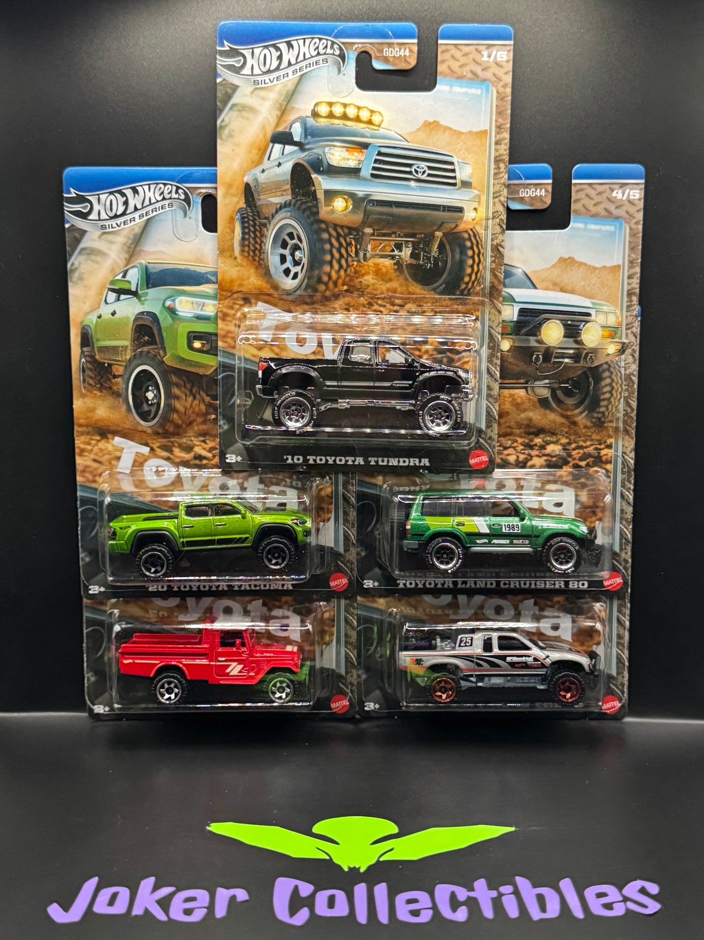 Hot Wheels Silver Series Toyota Trucks Series Set of 5 Cars GDG44-9C7N