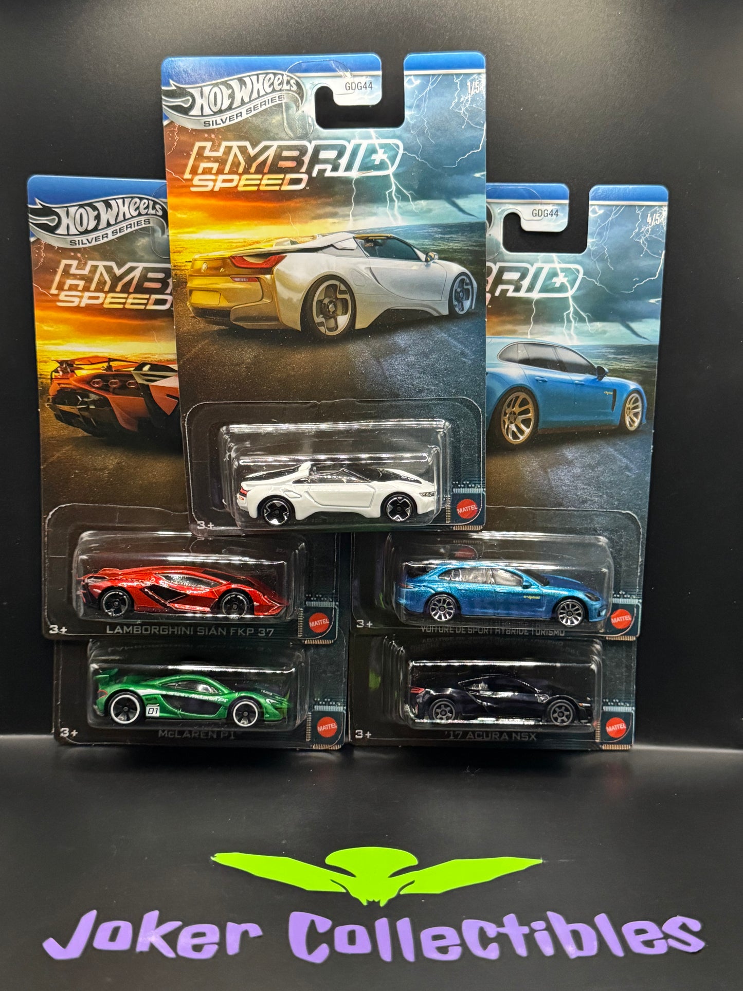 Hot Wheels Silver Series Hybrid Speed Set of 5 Cars GDG44-9C7P