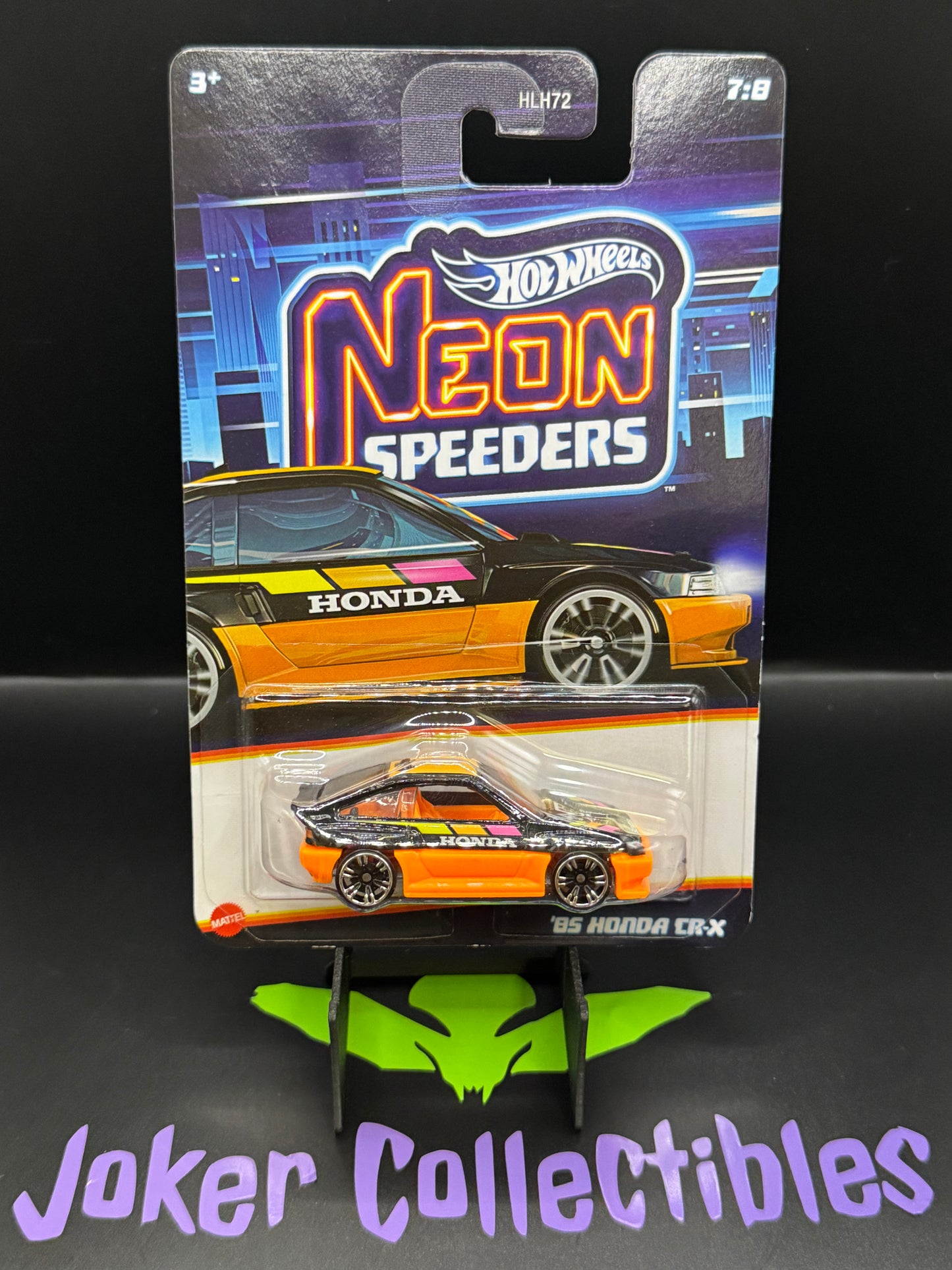 Hot Wheels Neon Speeders '85 Honda CR-X # 7/8 International Card