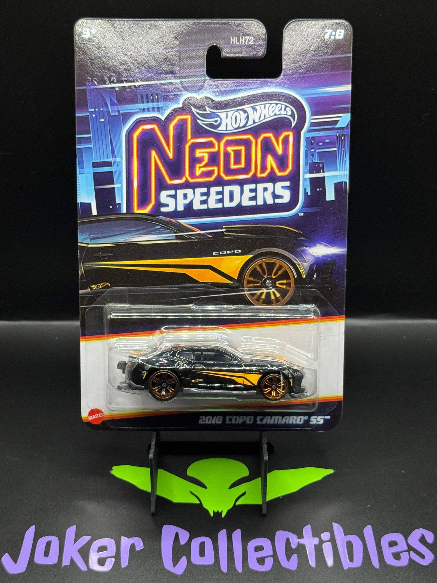 Hot Wheels Neon Speeders 2018 COPO Camaro SS # 7/8 International Card