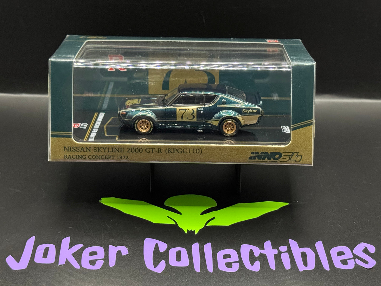 INNO64 Nissan Skyline 2000 GT-R (KPGC110) Racing Concept 1972 Green
