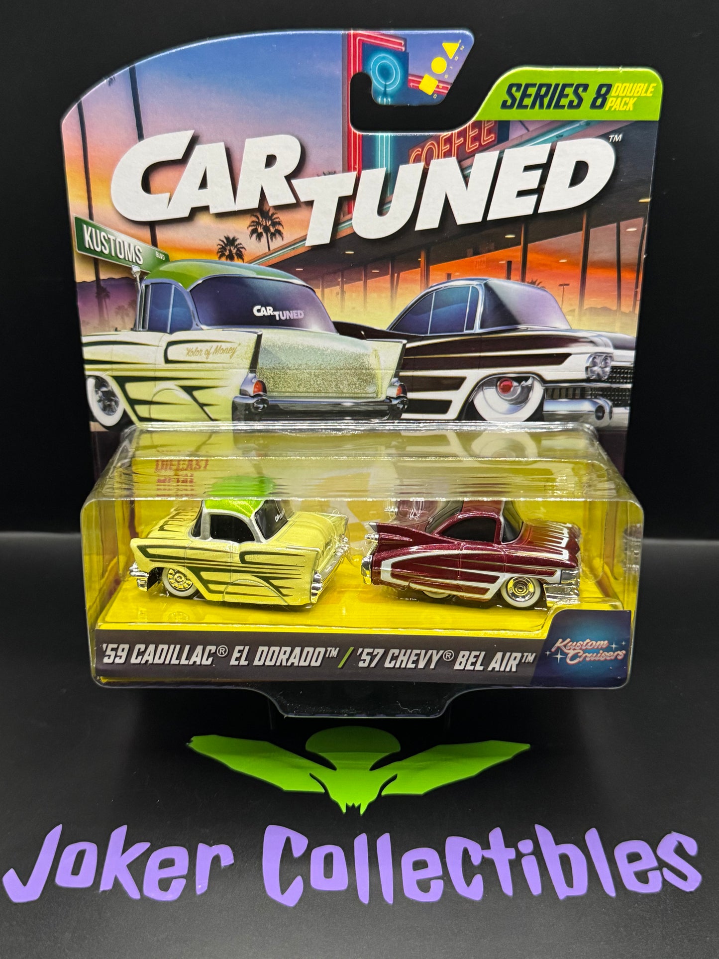 CarTuned Double Pack Series 8 Kustom Cruisers '59 Cadillac El Dorado & '57 Chevy Bel Air Car Tuned