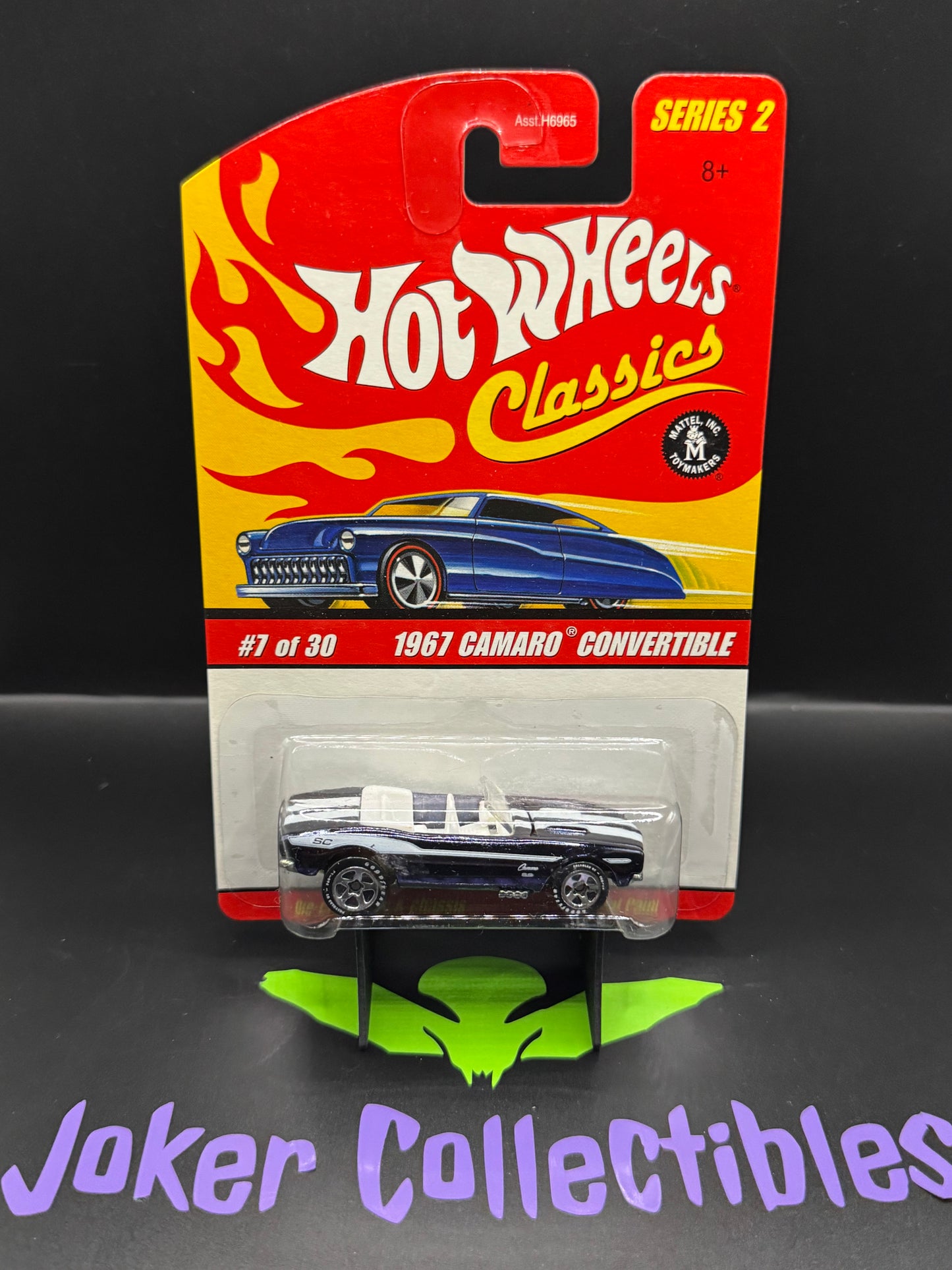 Hot Wheels Classics Series 2 Dark Blue / Black 1967 Camaro Convertible # 7 of 30