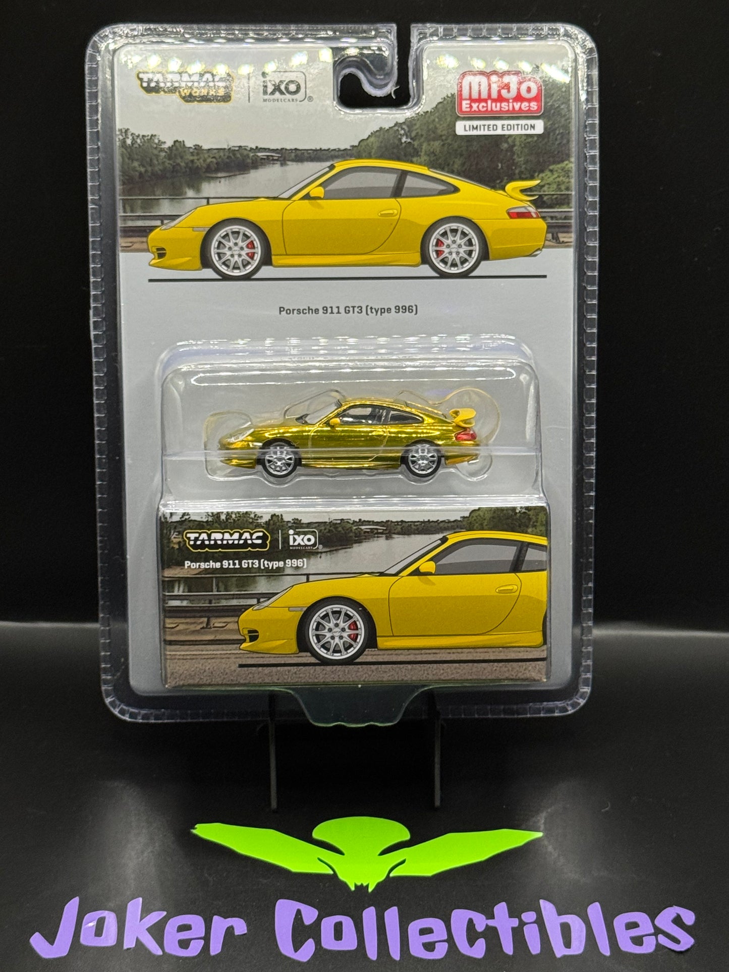 Tarmac Works ixo Models Global64 Chase Porsche 911 GT3 996 Yellow