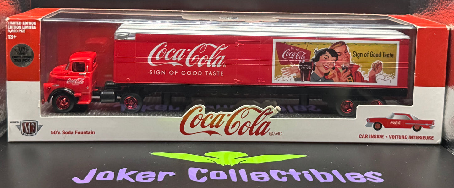 M2 Machines Auto-Haulers Chase Coca-Cola 1957 Dodge COE & 1957 Chrysler 300C 50S01 18-06