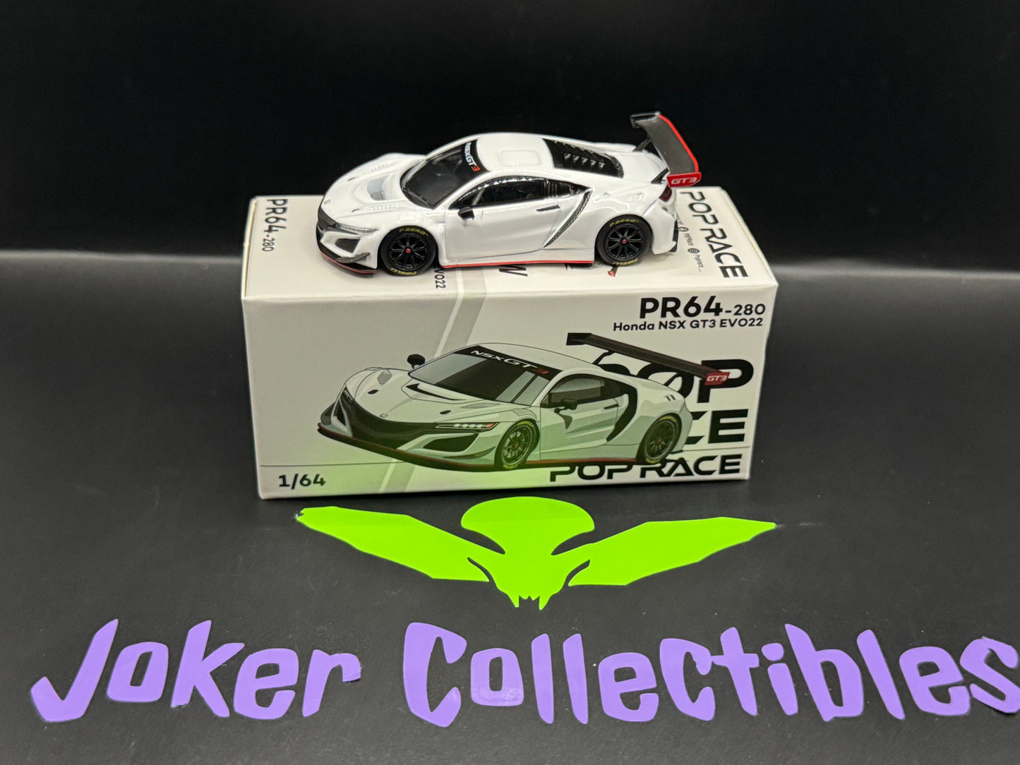 Pop Race Honda NSX GT3 EVO22 White PR64-280