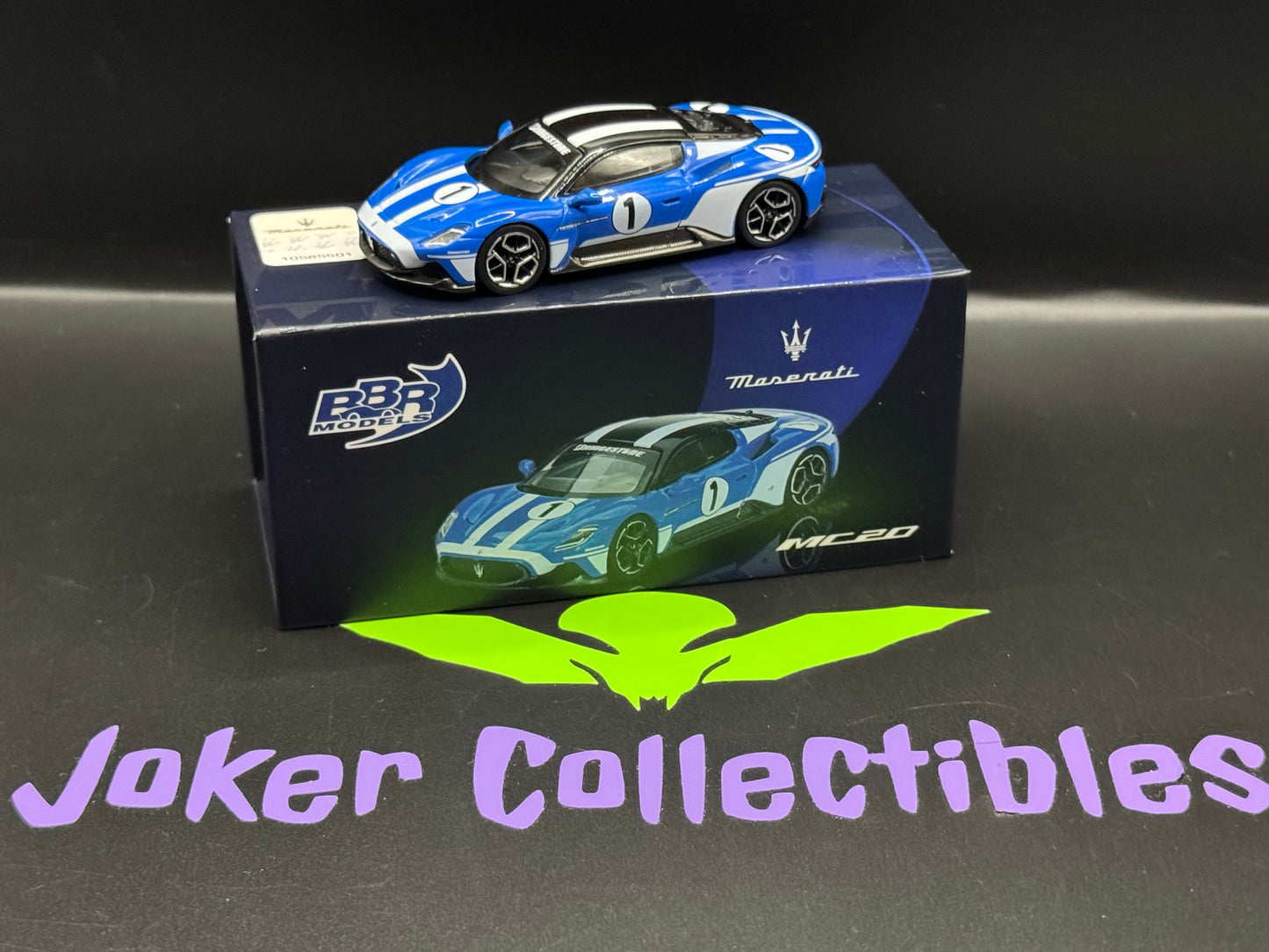 Mini GT x BBR Models Maserati MC20 #1 Maserati Performance Experience Blue