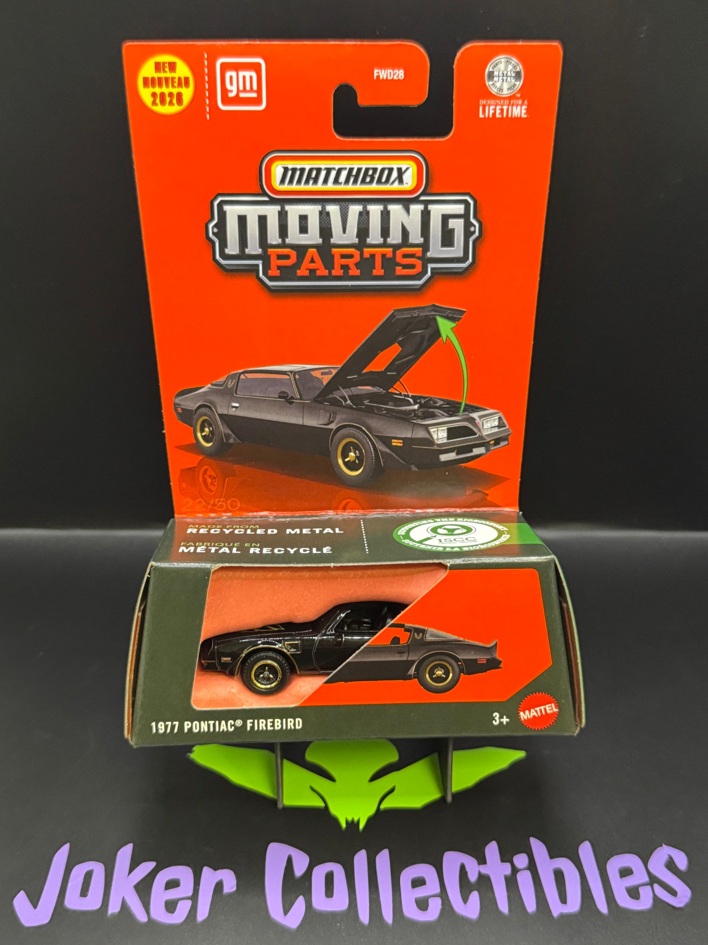 Matchbox 2026 Moving Parts Black 1977 Pontiac Firebird