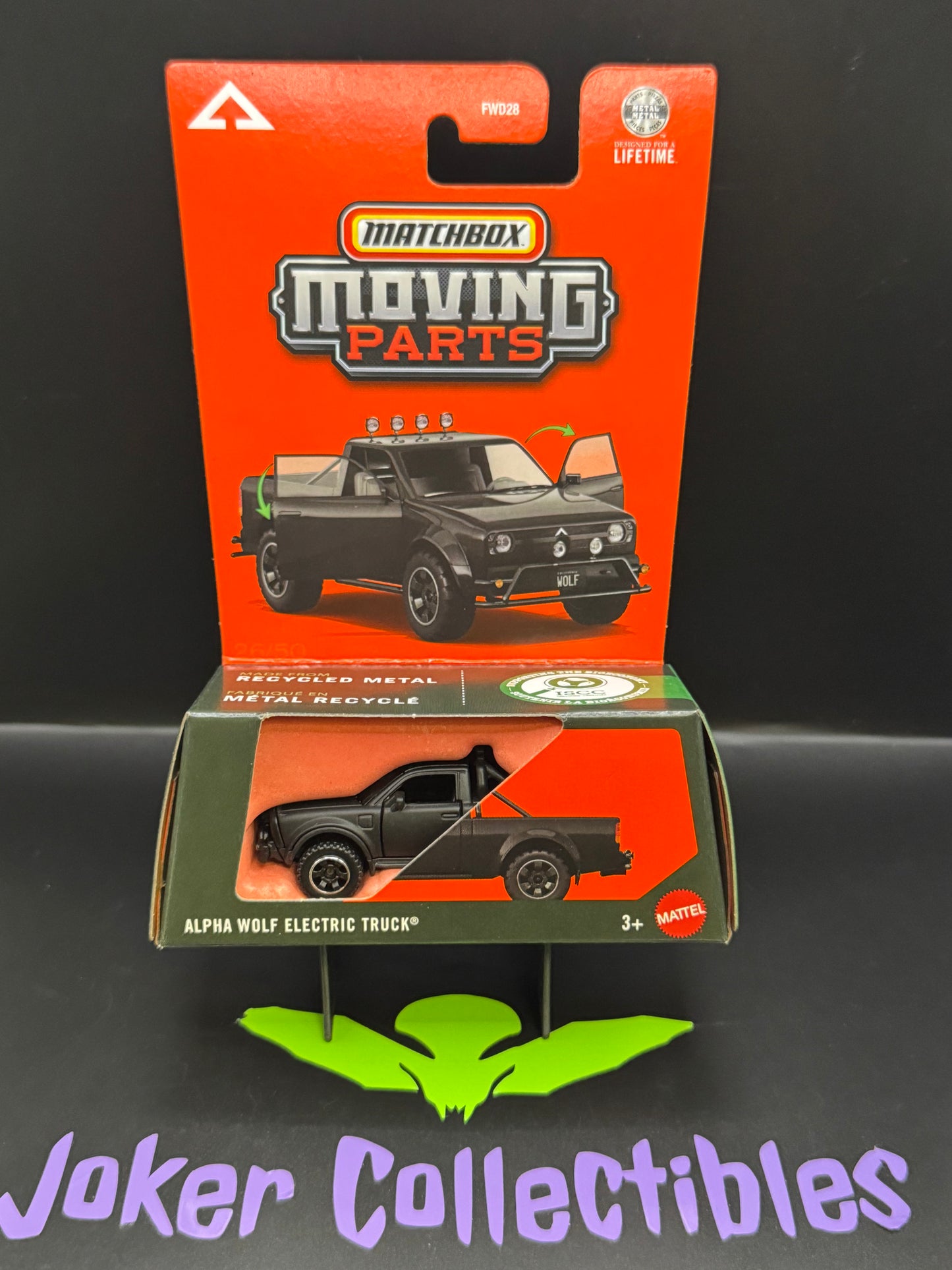 Matchbox 2026 Moving Parts Black Alpha Wolf Electric Truck