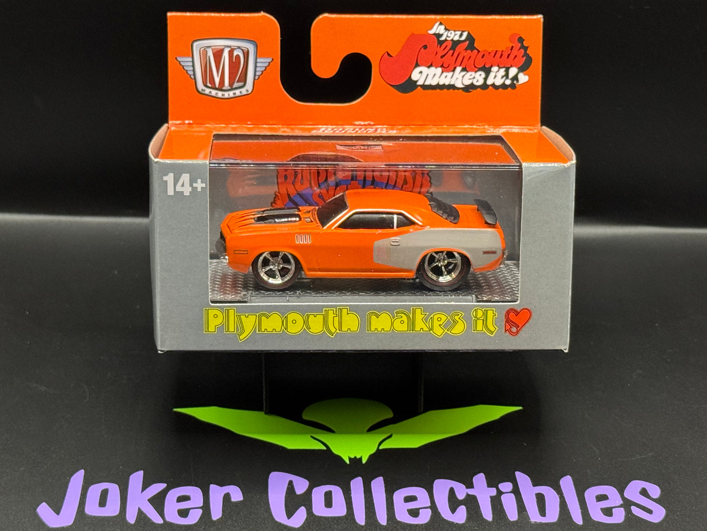 M2 Machines Ground Pounders Orange 1971 Plymouth Cuda 440 R30 25-12