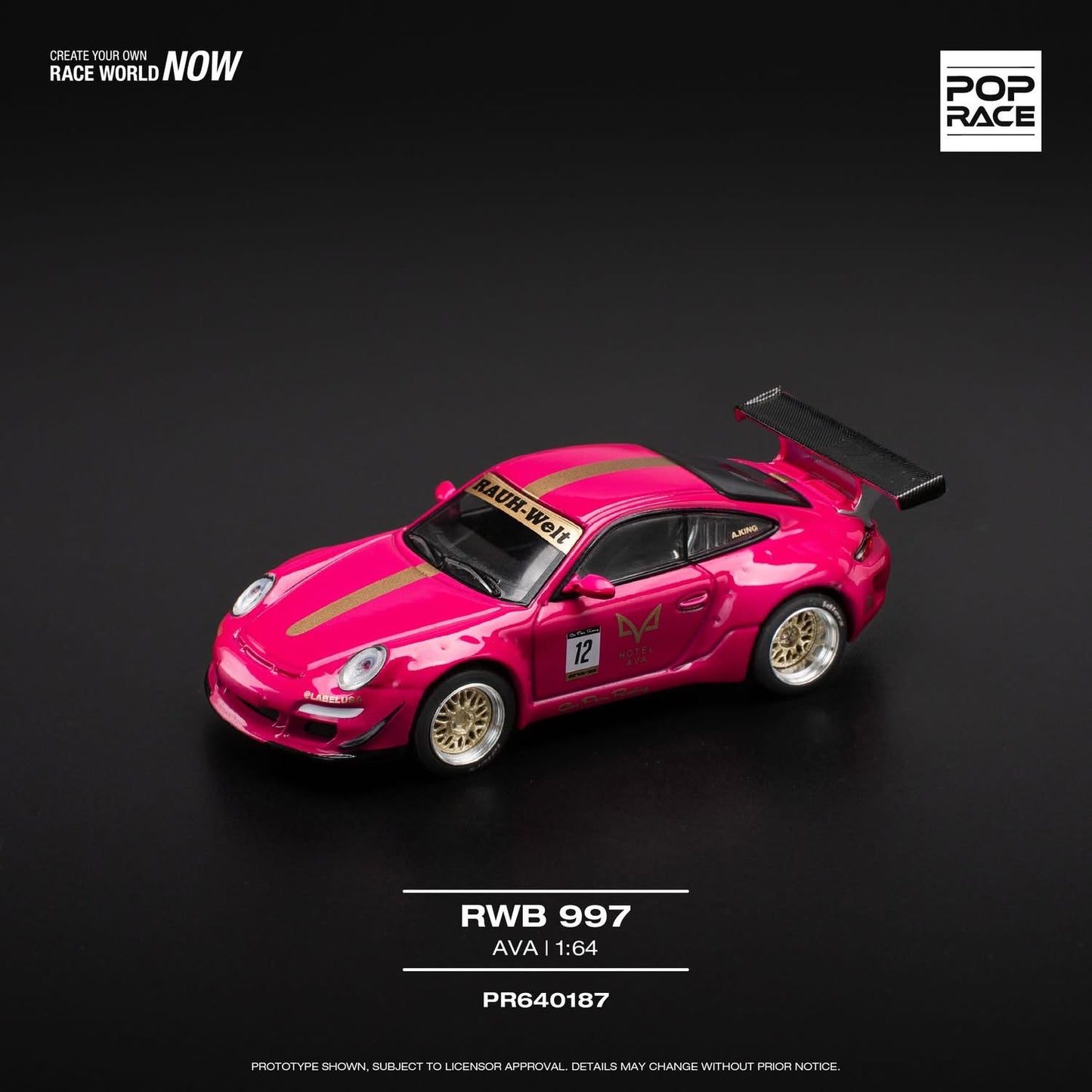 Pop Race Porsche RWB 997 AVA PR64-187 PINK Preorder