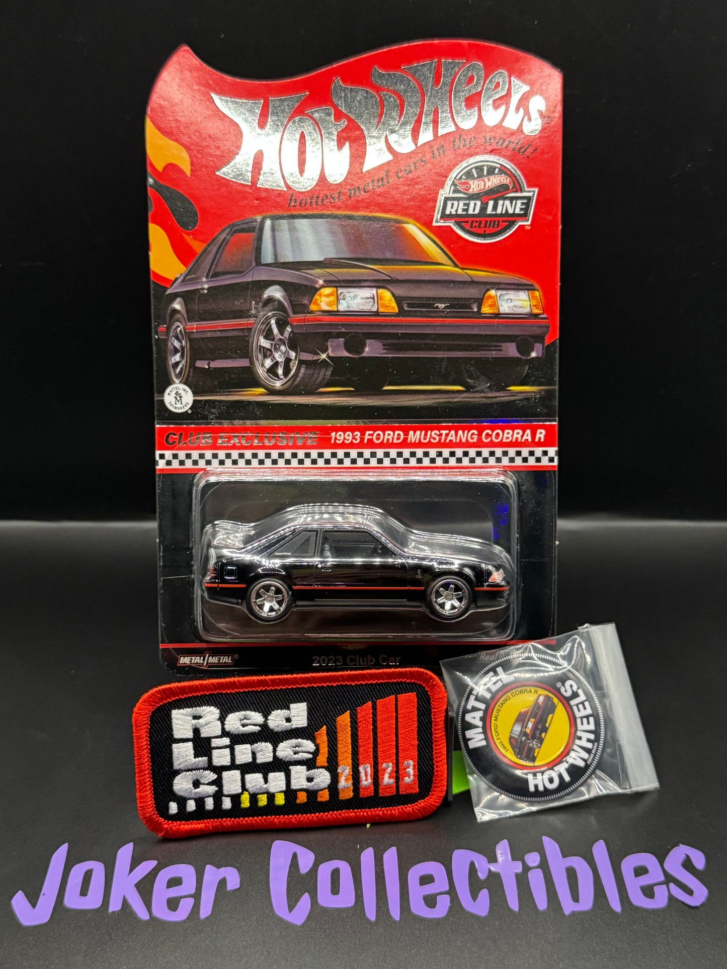 Hot Wheels 2023 RLC Exclusive Red Line Club Membership Car 1993 Ford Mustang Cobra True Black